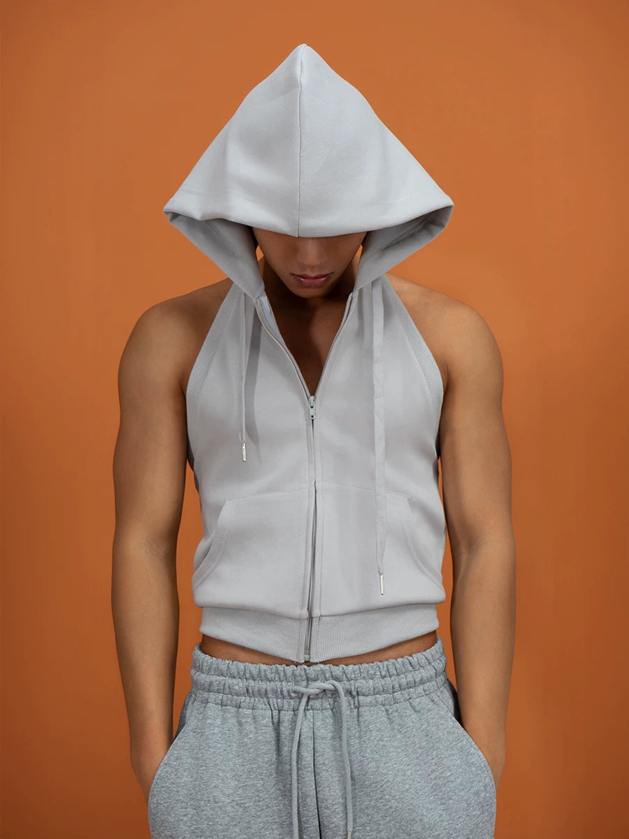 Open-Back Hooded Zip Tank product view 1