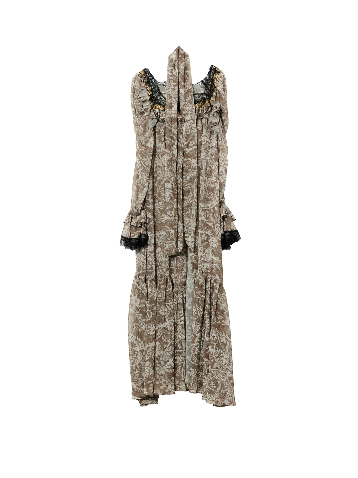 Bohemian Floral Button-Front Maxi Dress product view 5