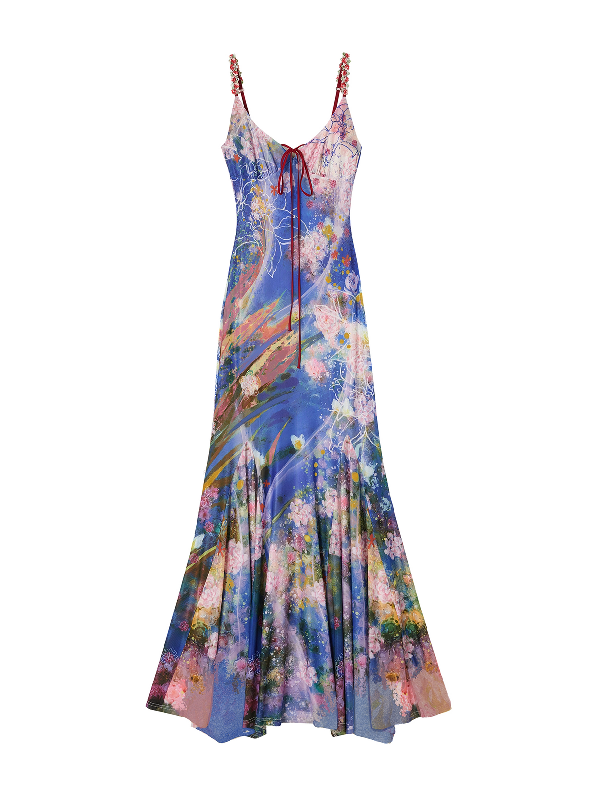Aquatic Painting Mermaid Slip Dress product view 2