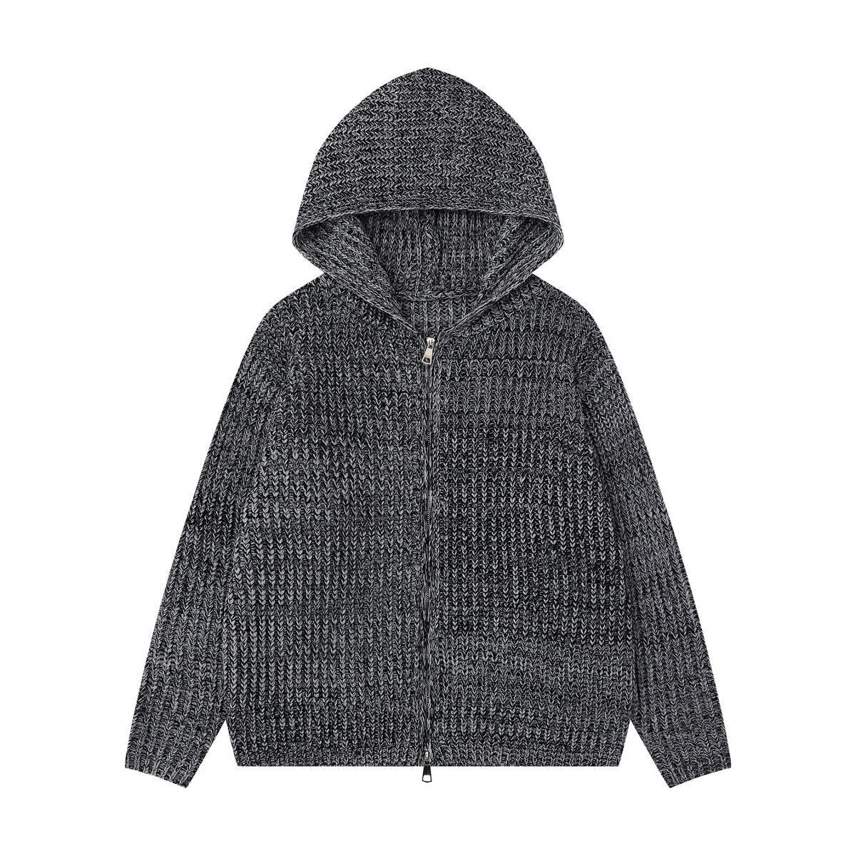 Textured Knit Zip Hoodie product view 2