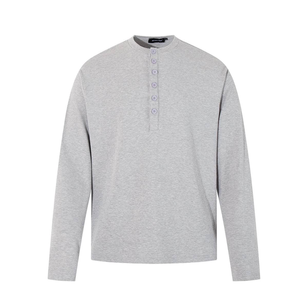 Extended-Placket Long-Sleeve Henley Top product view 3