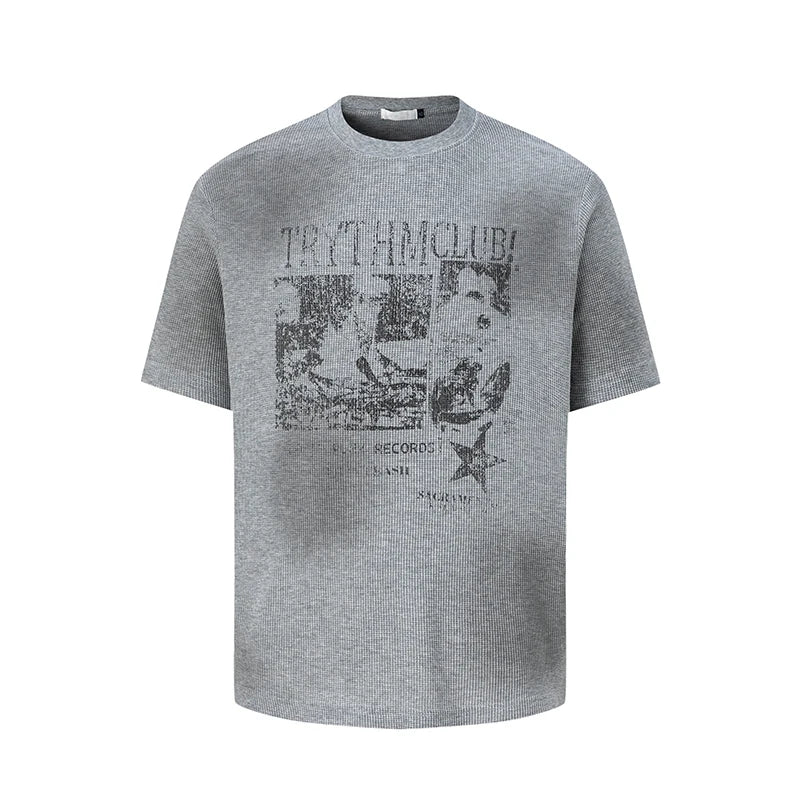 Rock-Graphic Waffle Knit Tee product view 2