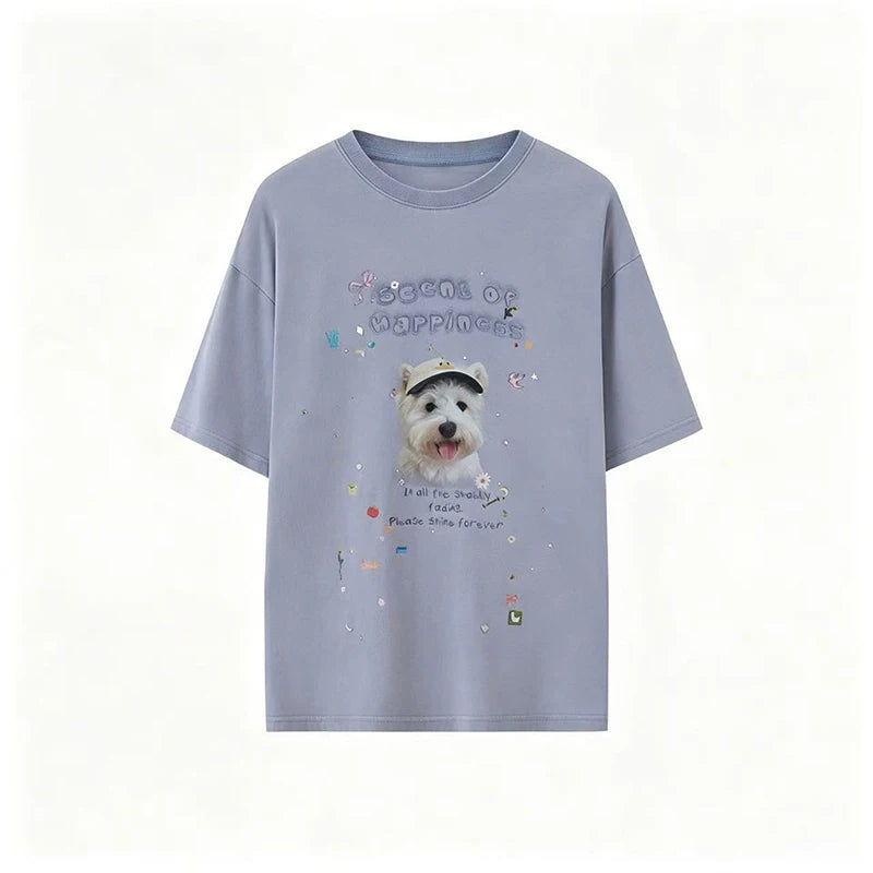 Rhinestone Puppy Layered Long-Sleeve Tee product view 4