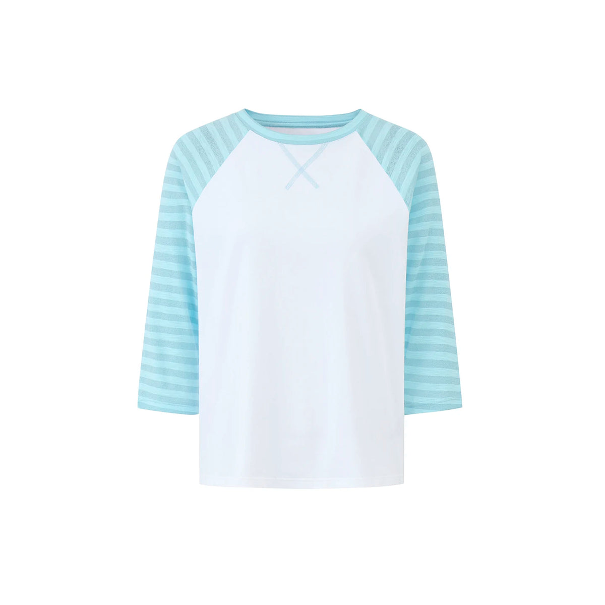 Contrast Raglan Three-Quarter Sleeve Tee product view 3