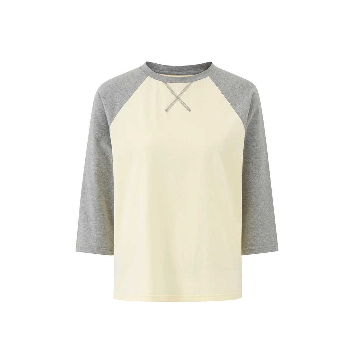 Contrast Raglan Three-Quarter Sleeve Tee product view 4