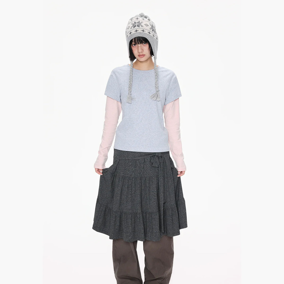 Layered Stripe Long-Sleeve Tee product view 4