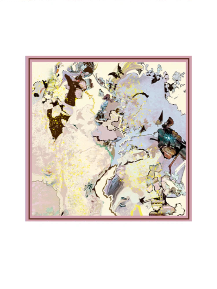 Painterly Satin Square Scarf Top product view 3