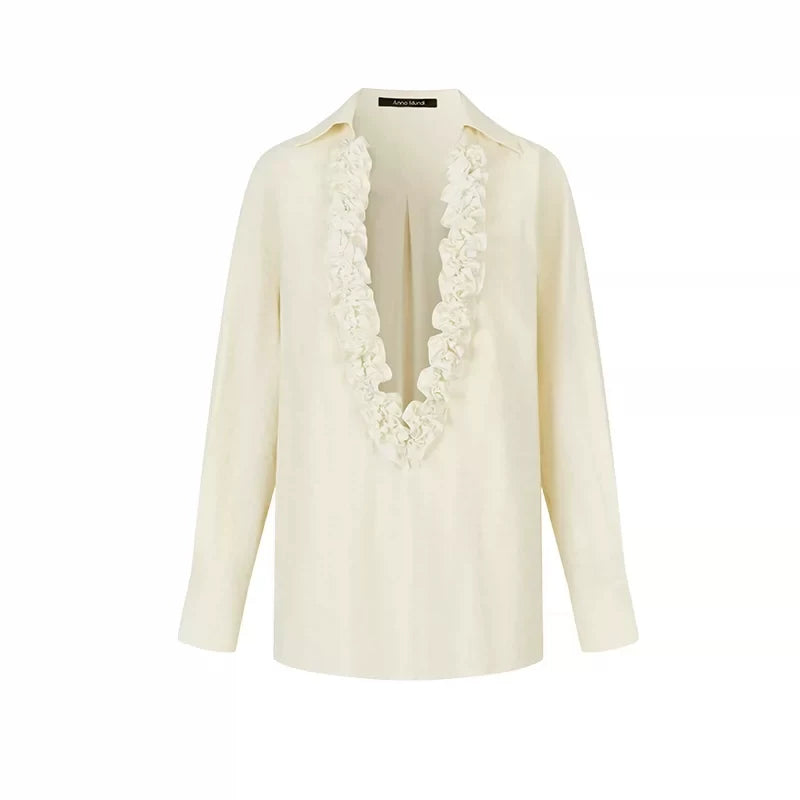 Lace-Trim Striped Shirt product view 8