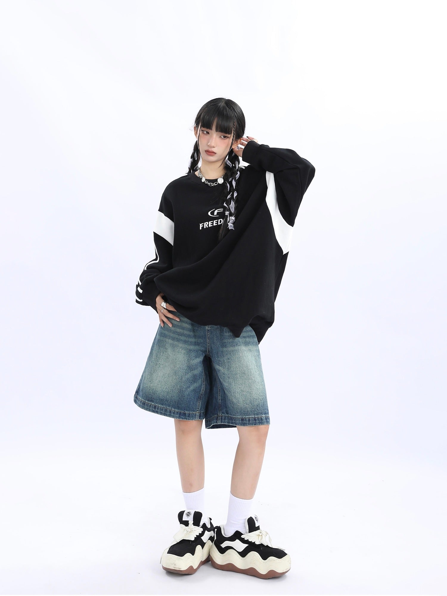 Sportliches Colorblock Sweatshirt