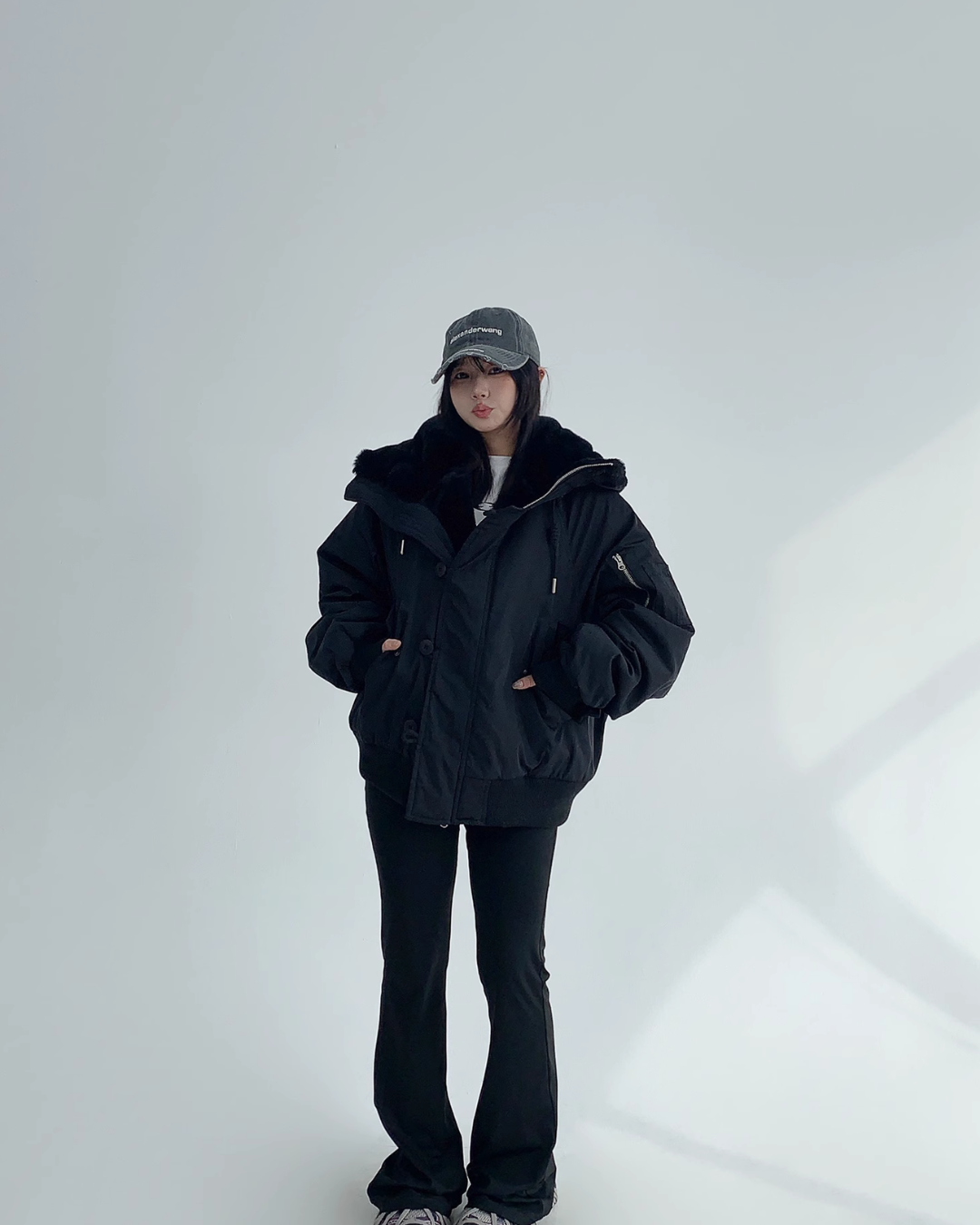 Frost Sherpa-Collar Bomber Jacket