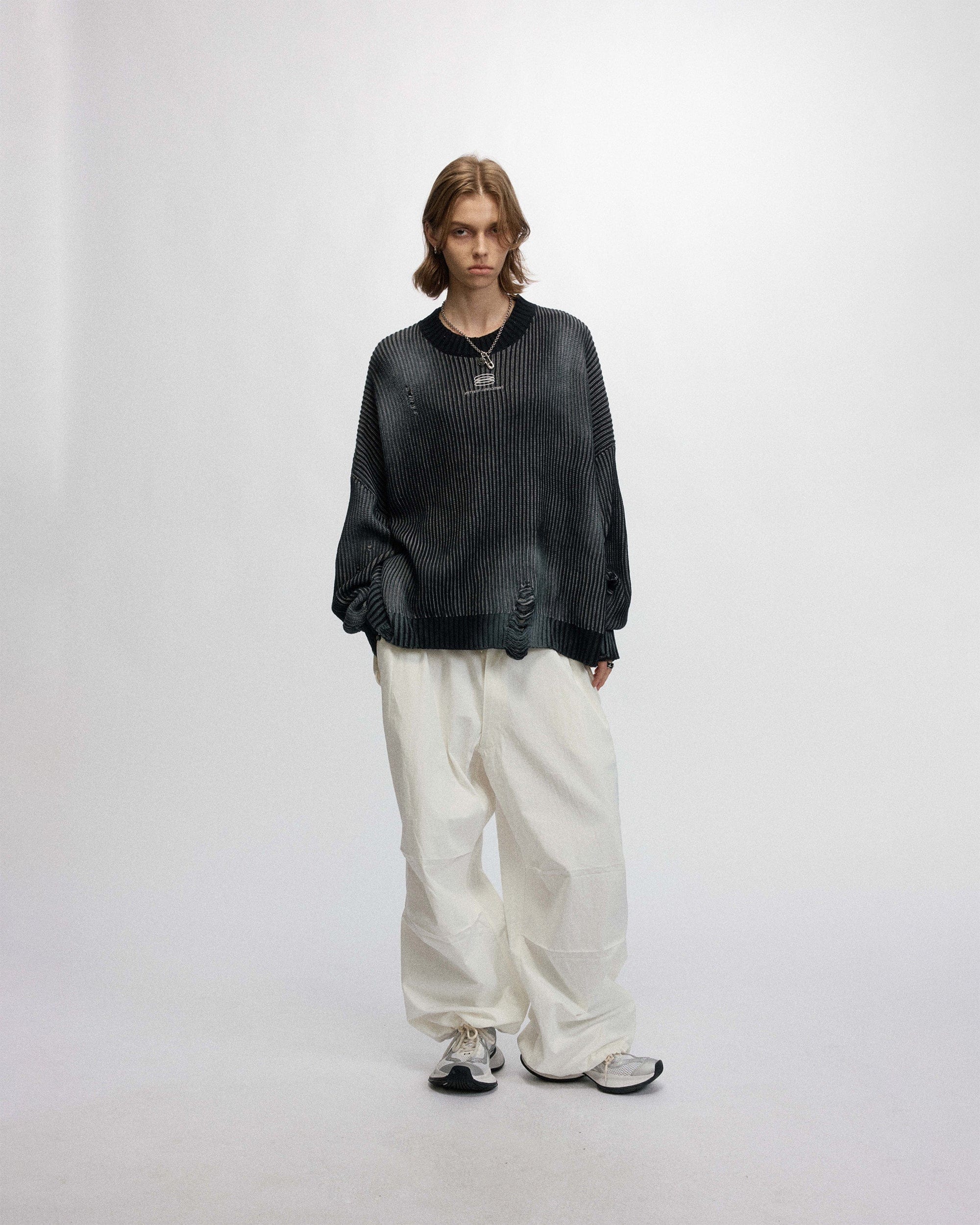 Delanner gerippter Logo -Pullover