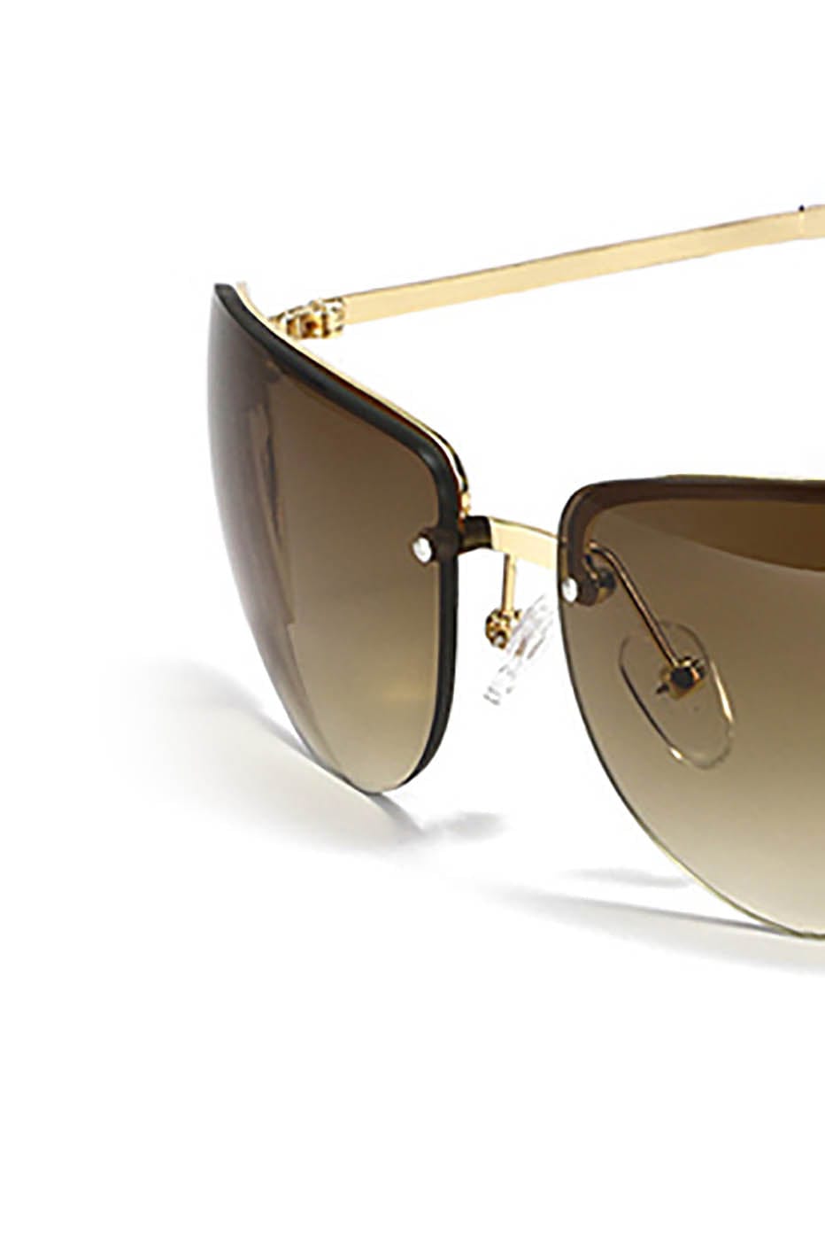 Mechanical-Brow Gradient Oval Sunglasses - view 7