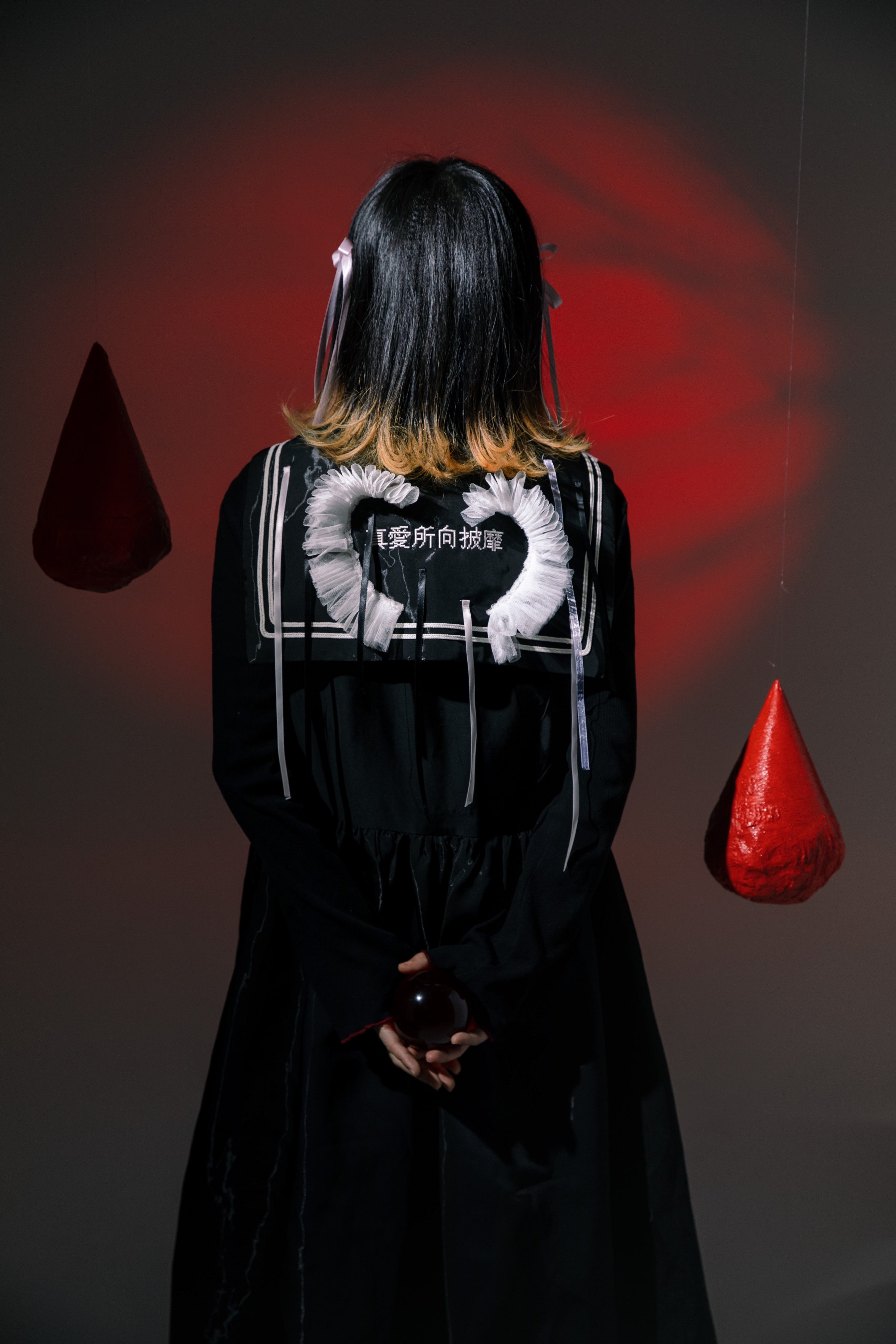 Black Sailor Collar Sleeveless Dress