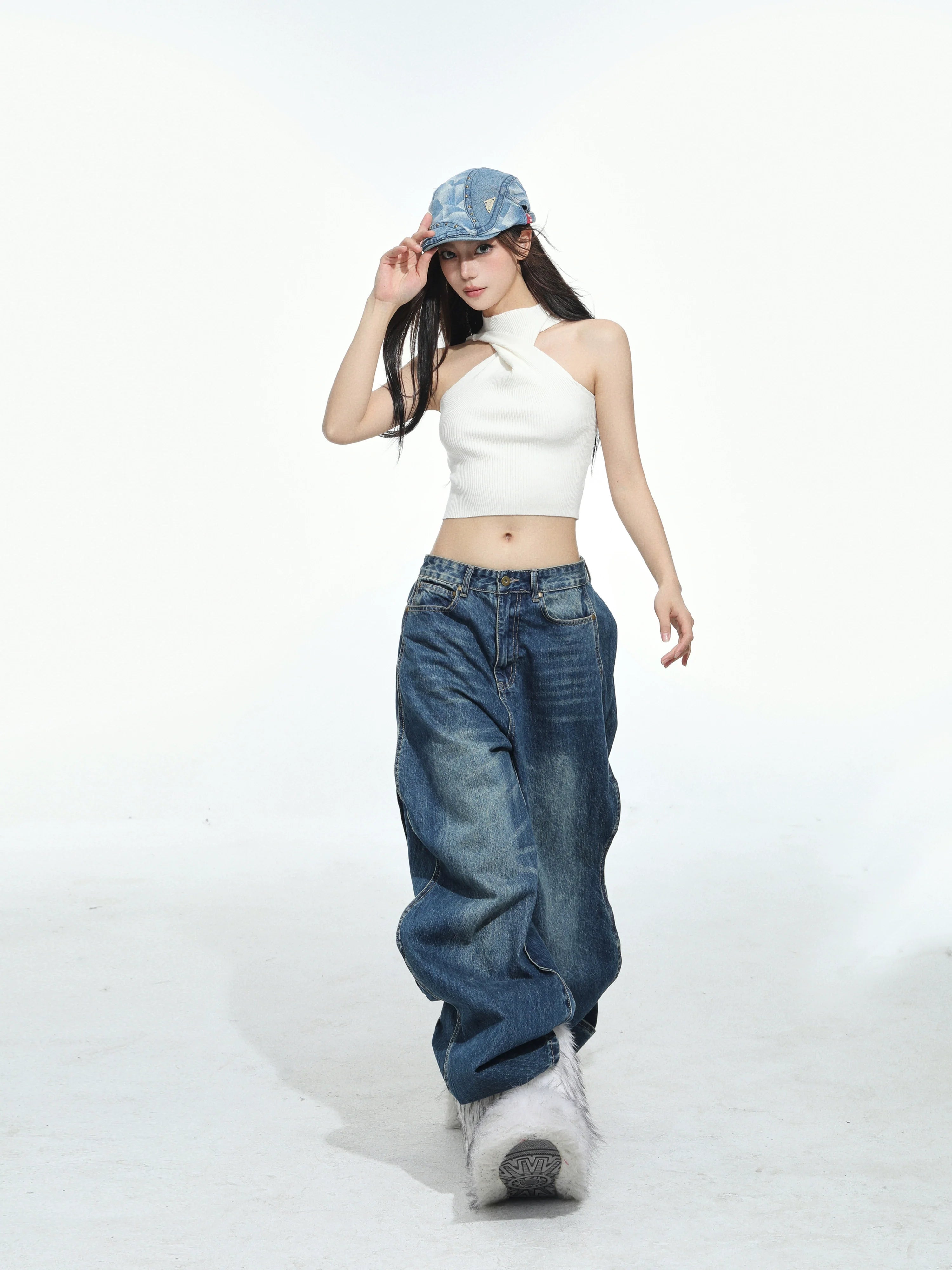 Cross Neck Crop Top