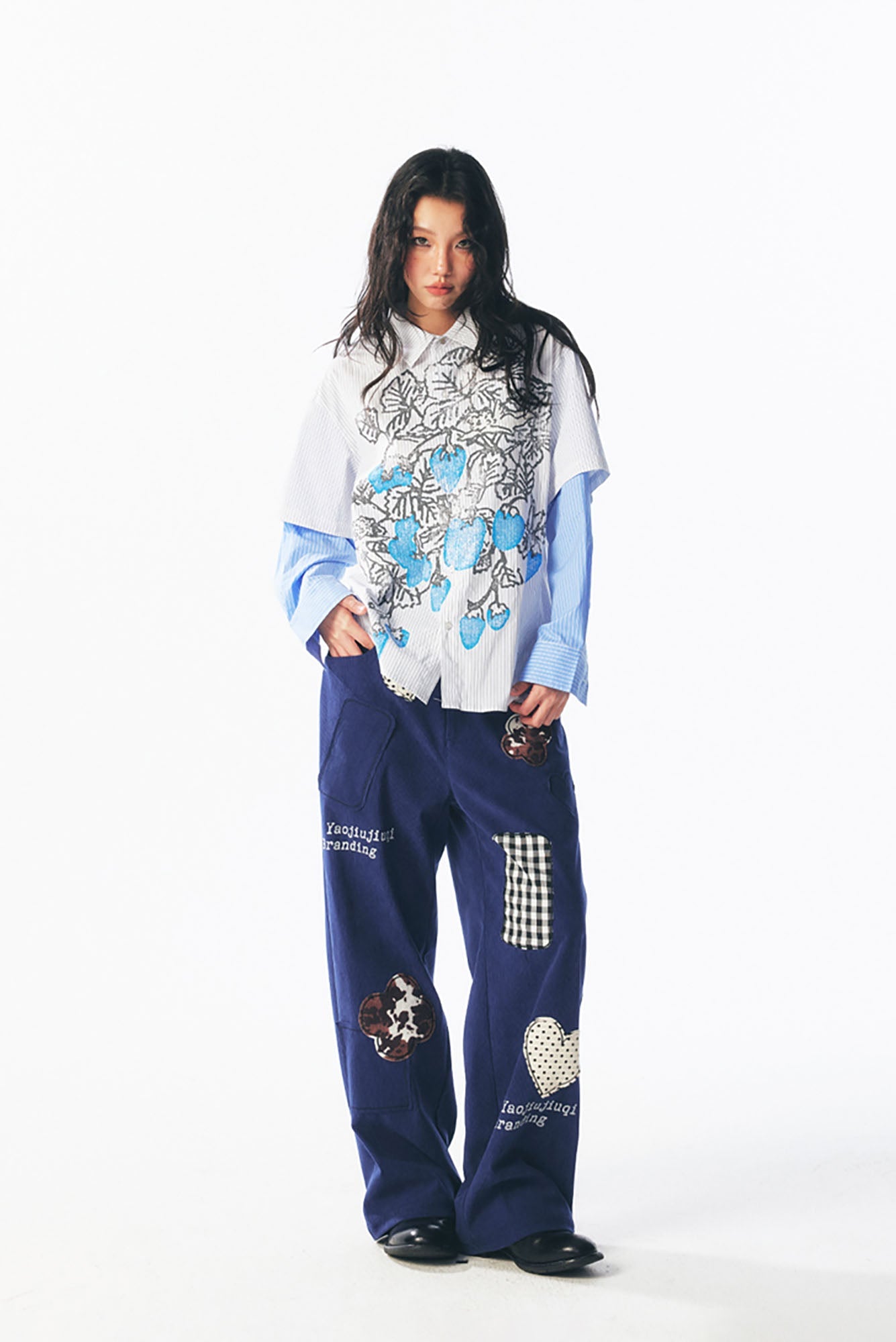 Strawberry Graphic Layered Long Sleeve Tee