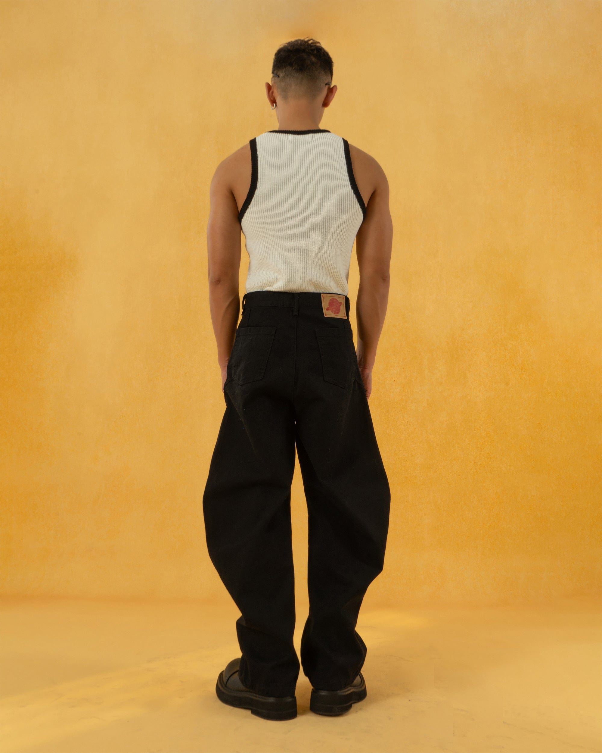 Deconstructed Pleated Button Utility Cargo Pants