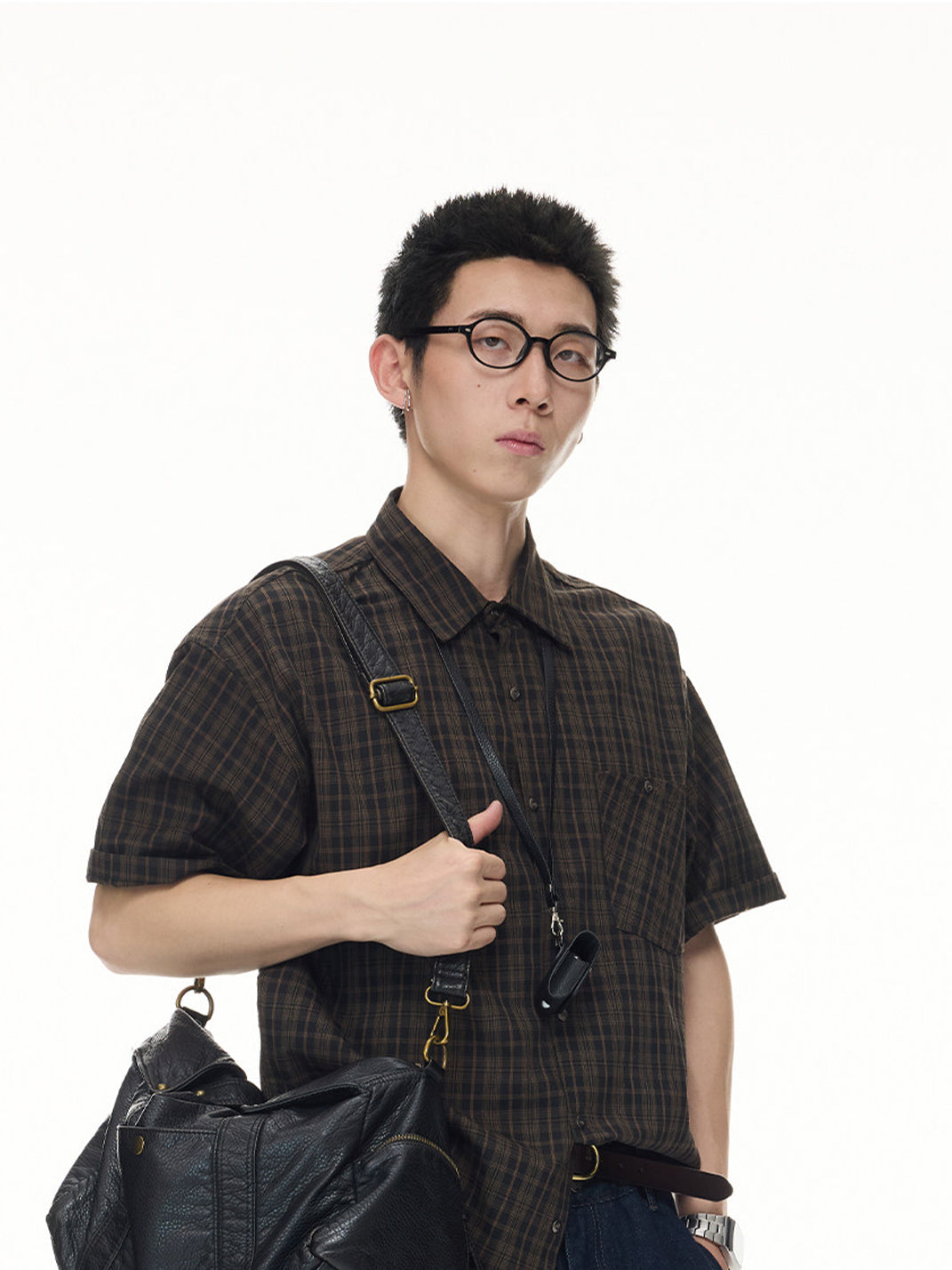 Vintage Short Sleeve Plaid Shirt