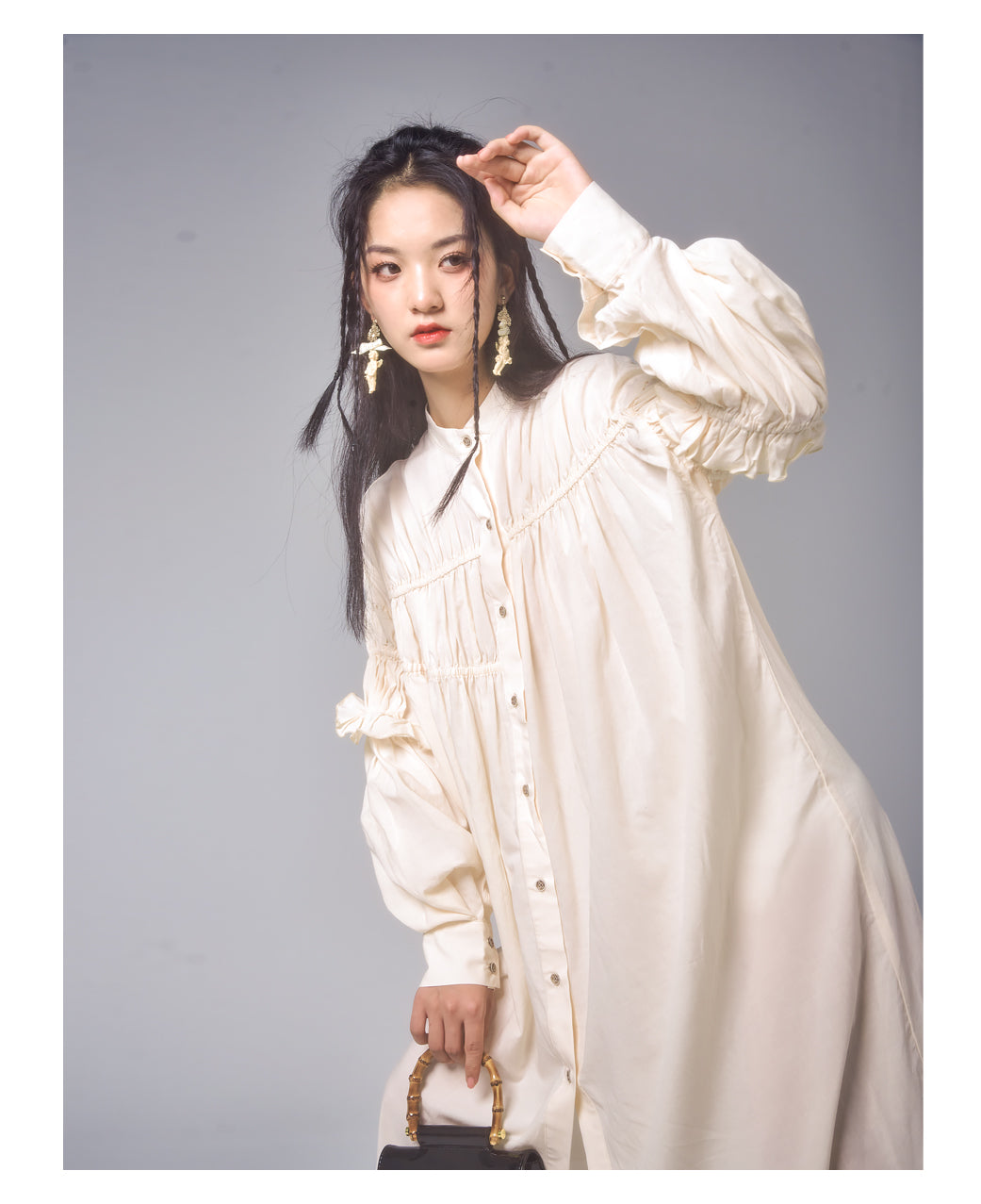Elegant Cotton Ruffle Maxi Dress - chiclara