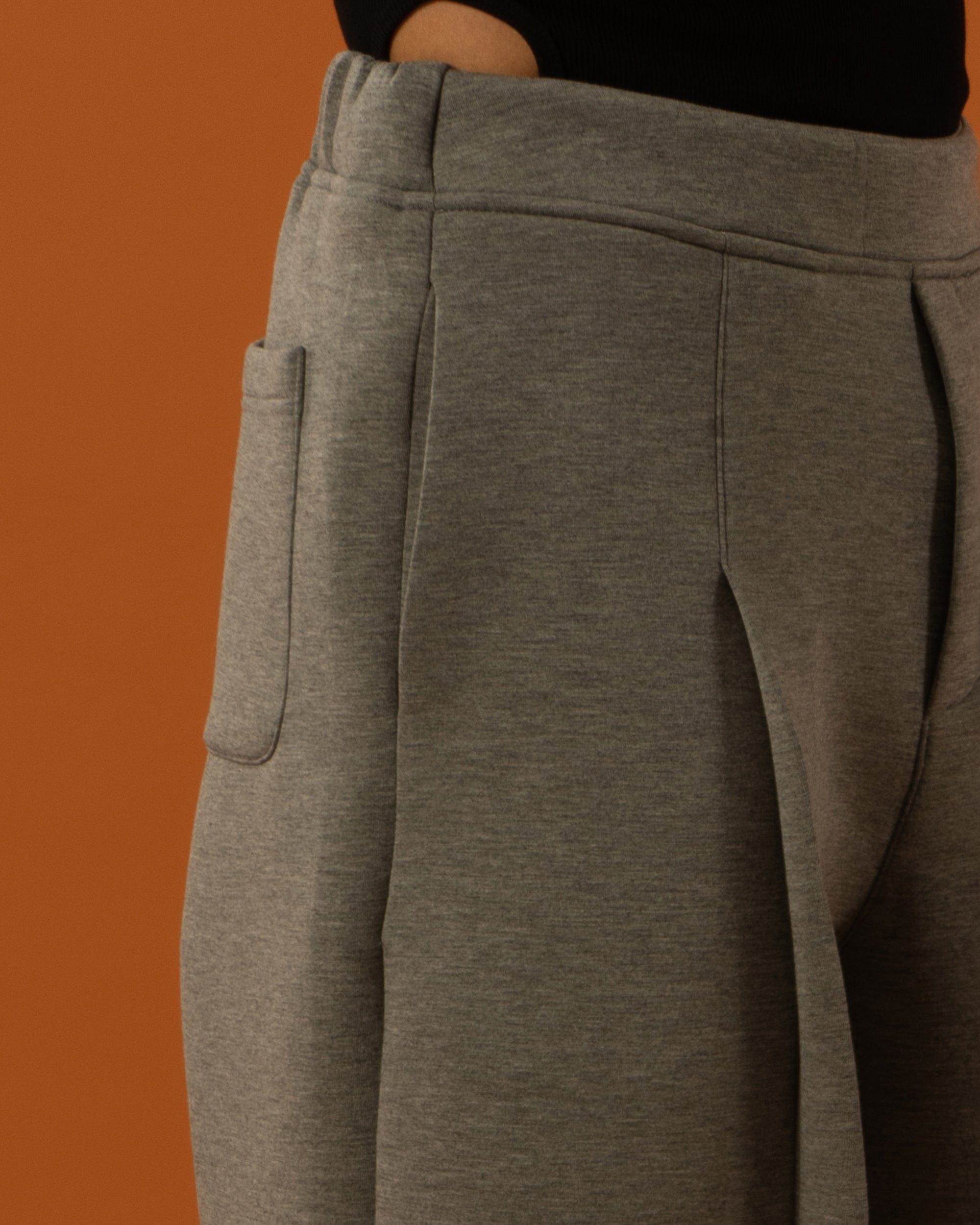 Wide Leg Pleated Crinkled Sweatpants