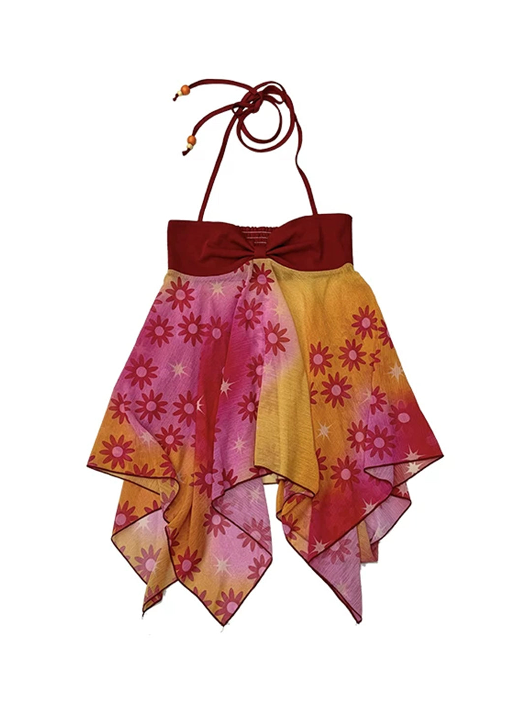 Sunflower Halter Mini Dress