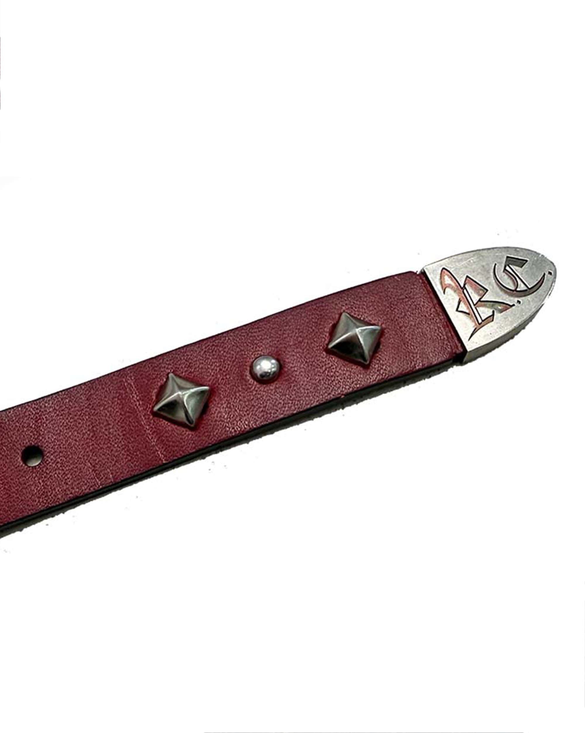 Cinturón de escorpión de cuero con tachuelas