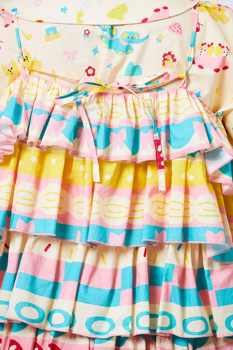 Summer Cloud Tiered Ruffle Tank Top