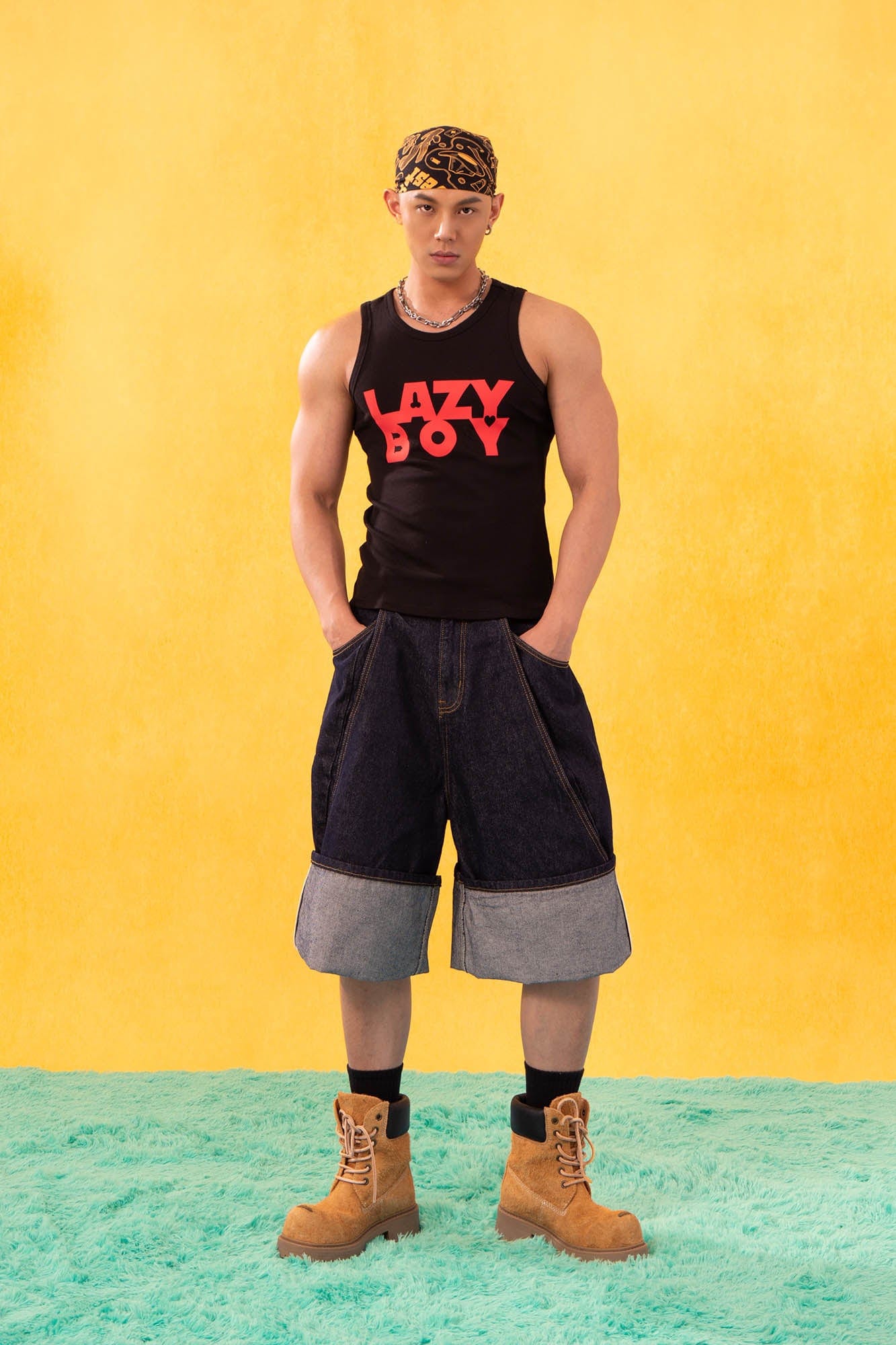 Lazy Boy Graphic Tank Top
