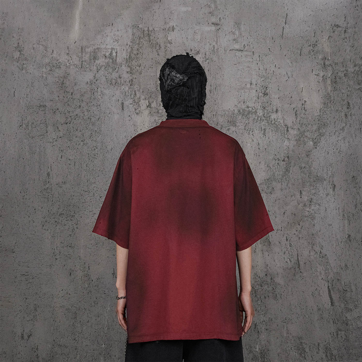 Tee de gran tamaño rojo lavado