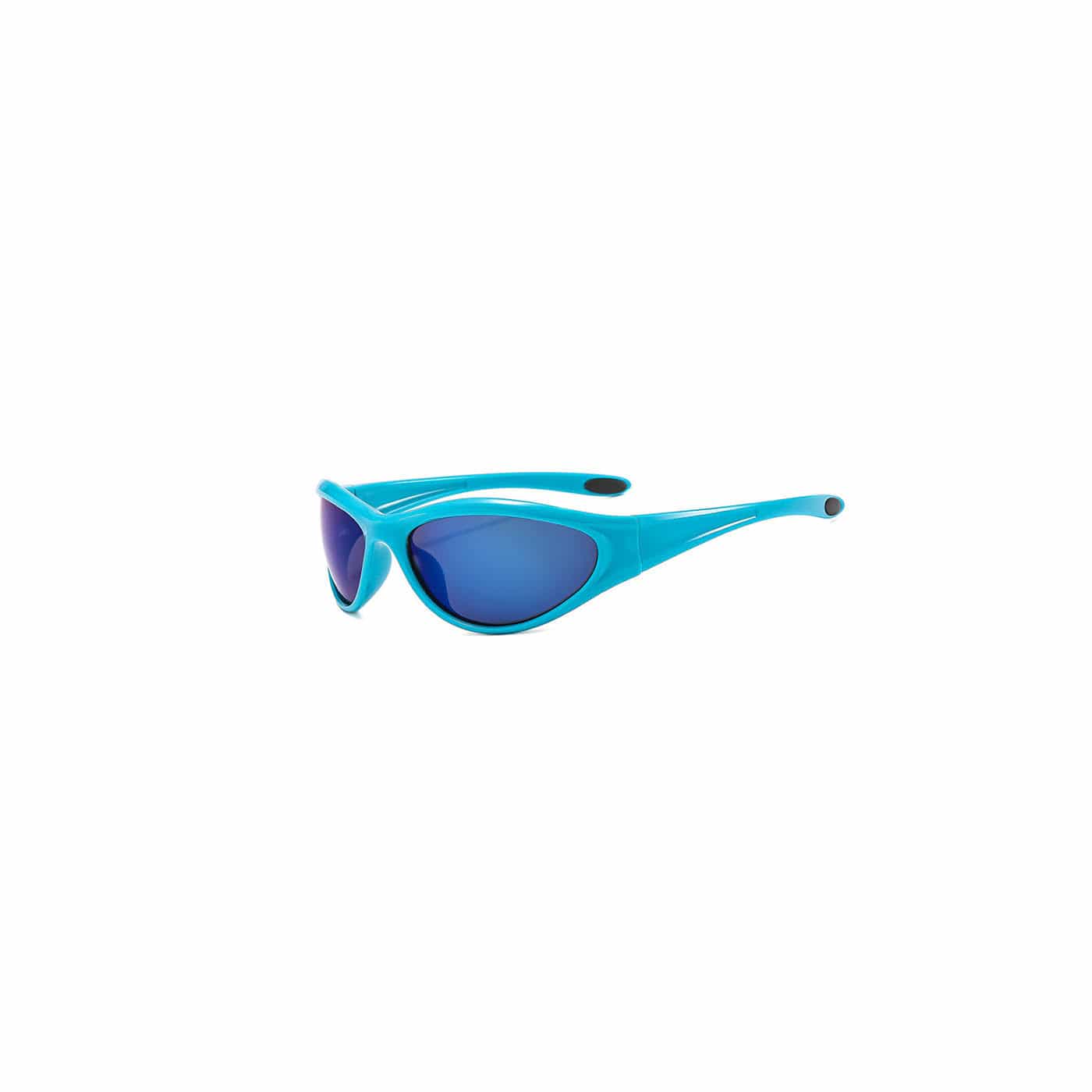 Contrast-Temple Cyclist Wrap Sunglasses - view 1