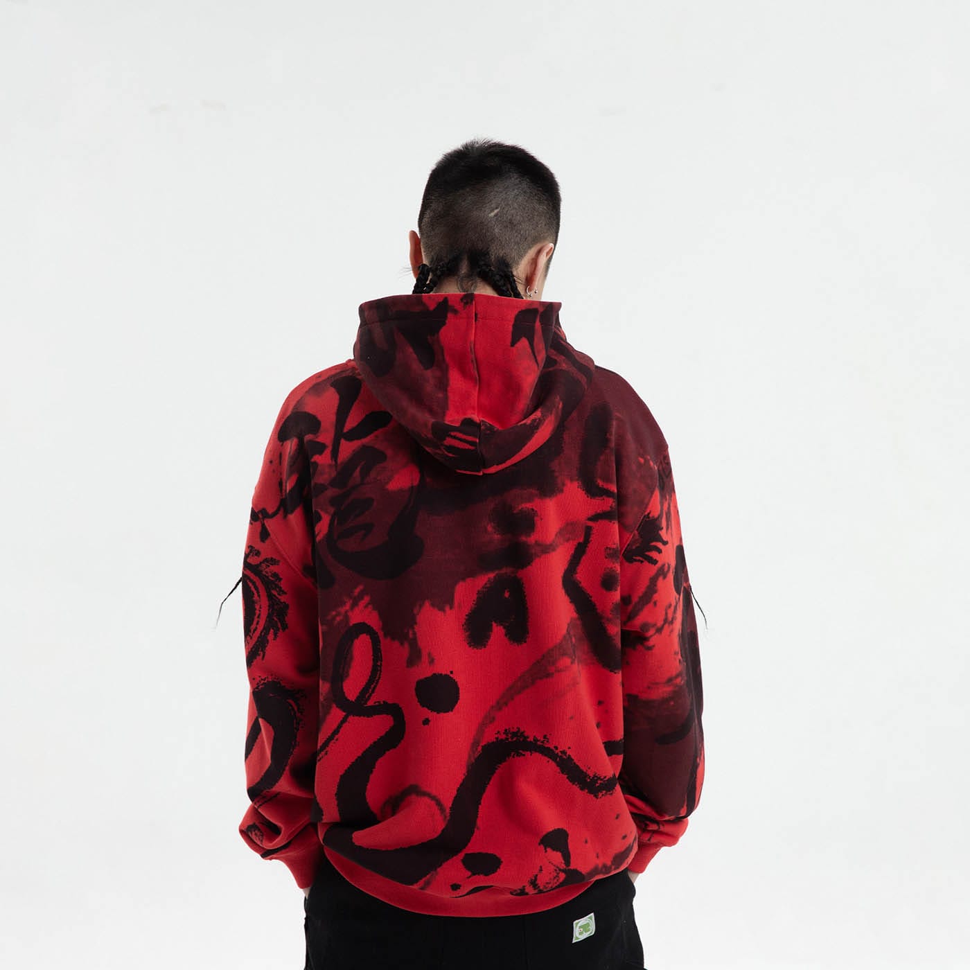 Chinesischer Kalligraphie Druckzahnhaubeer Hoodie