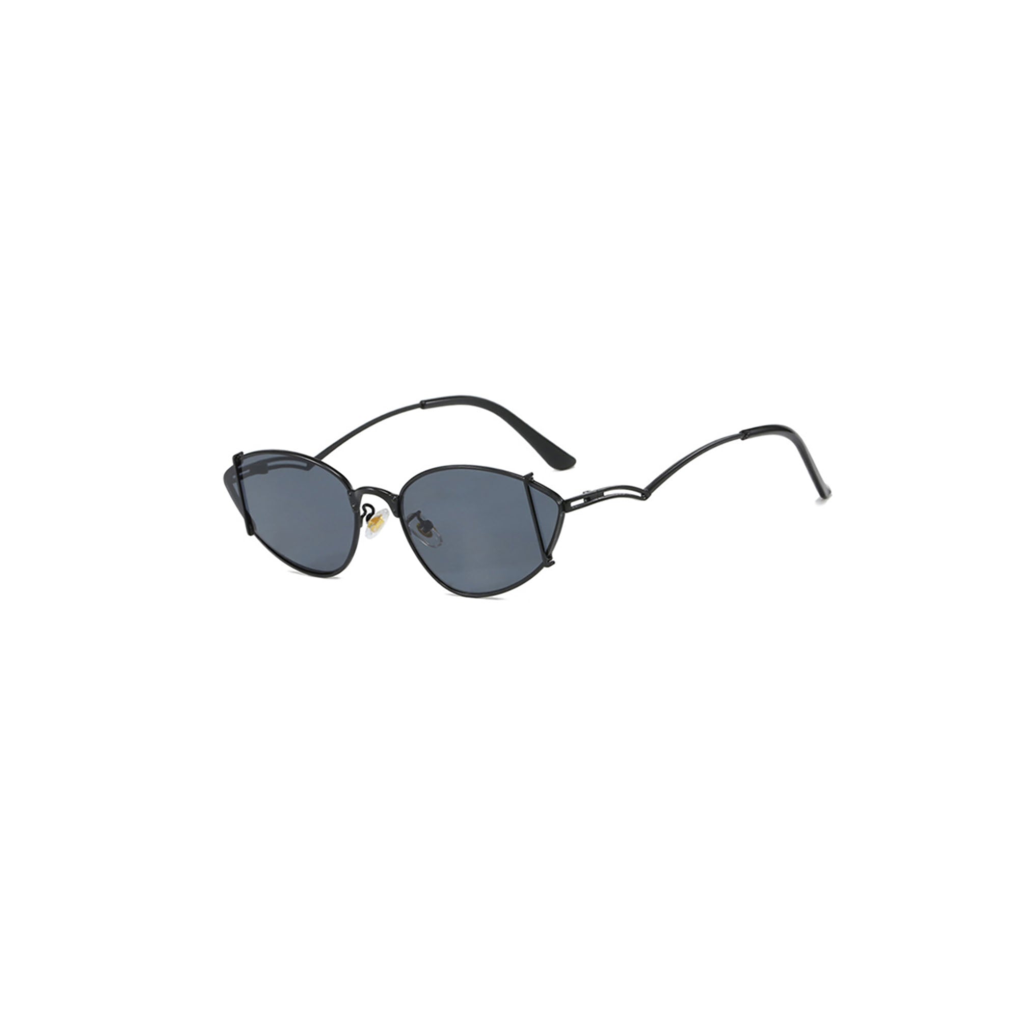 Sculptural Metal Cat-Eye Sunglasses - view 2