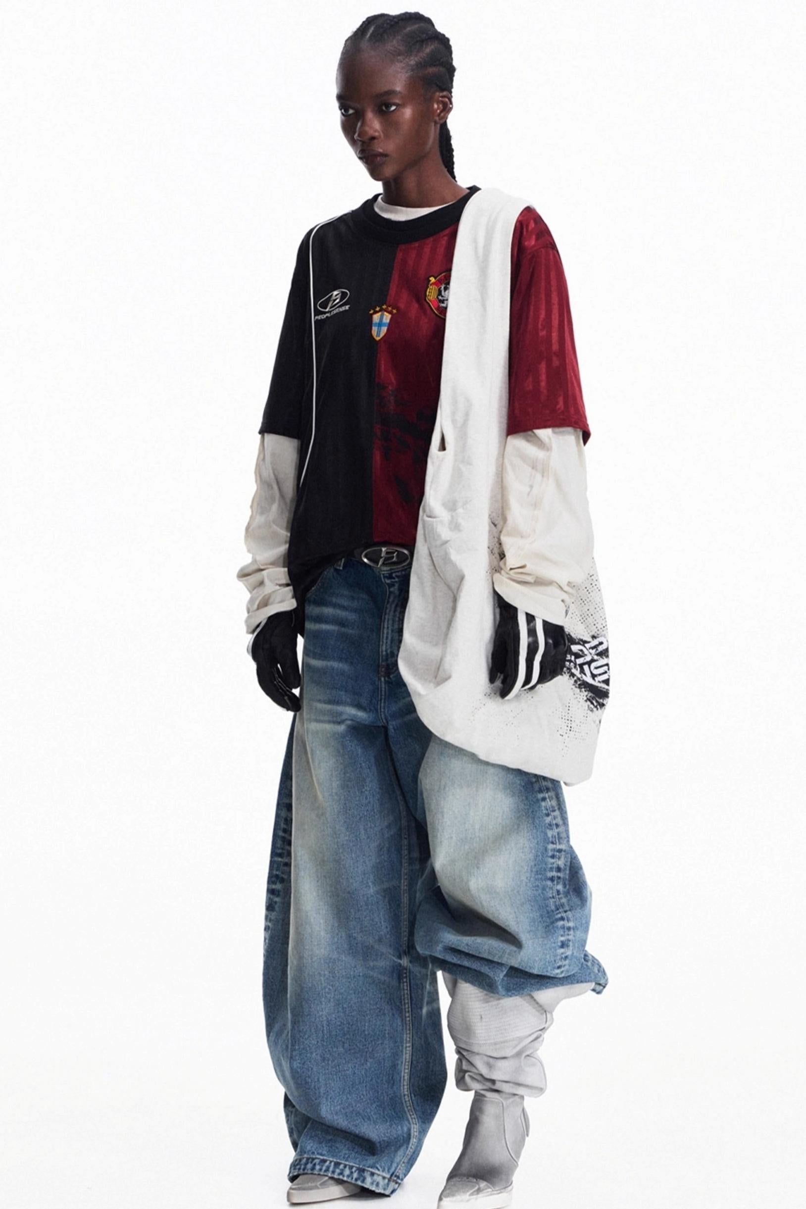 Men's Vintage Crew Neck Jersey Top