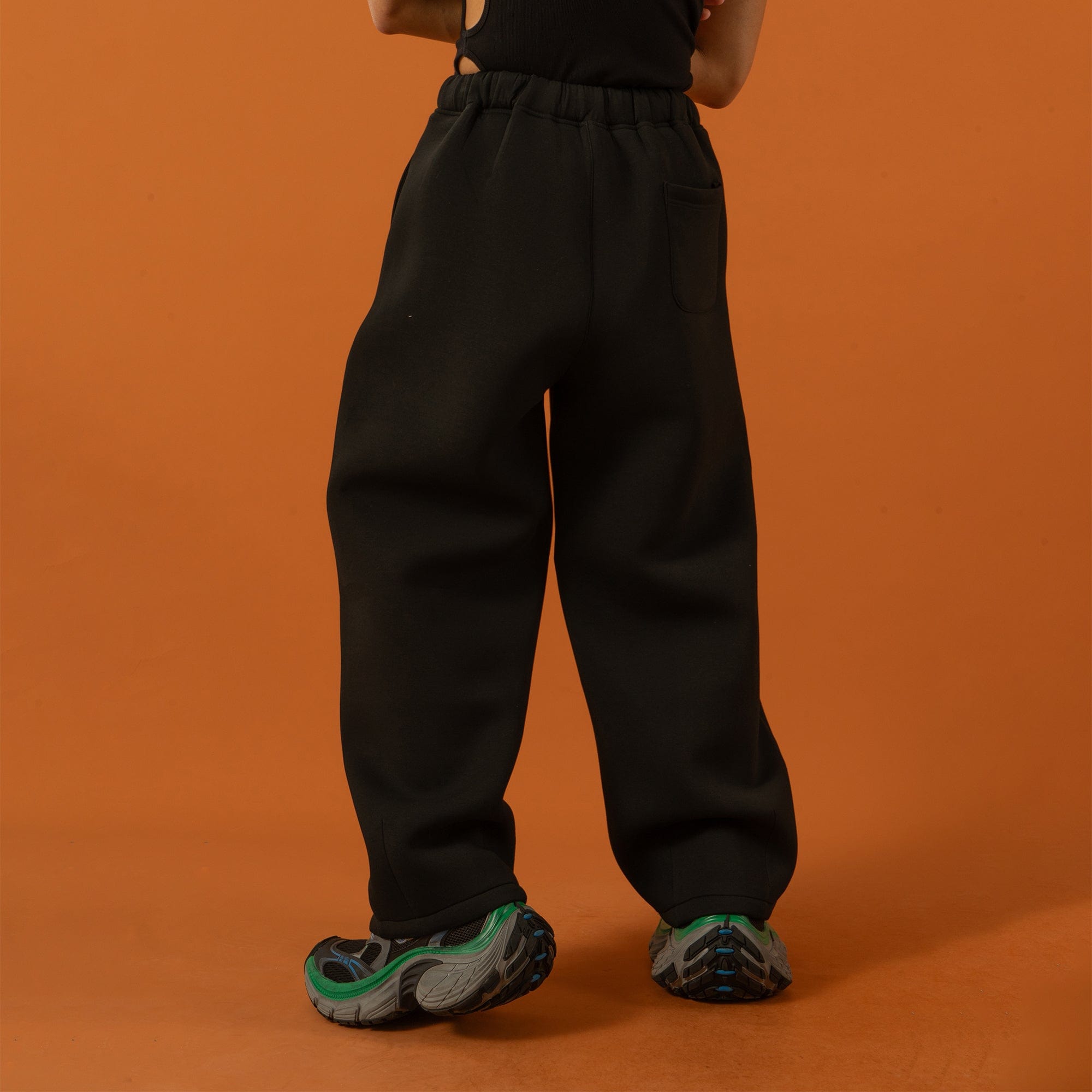 Wide Leg Pleated Crinkled Sweatpants