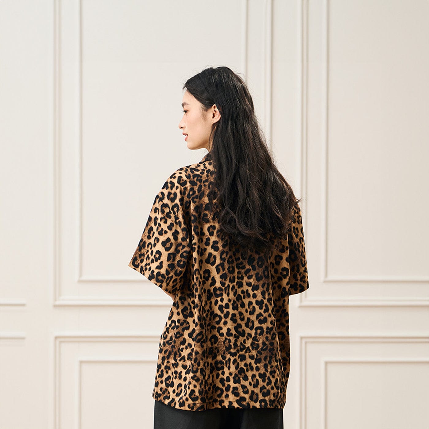Chemise à imprimé léopard
