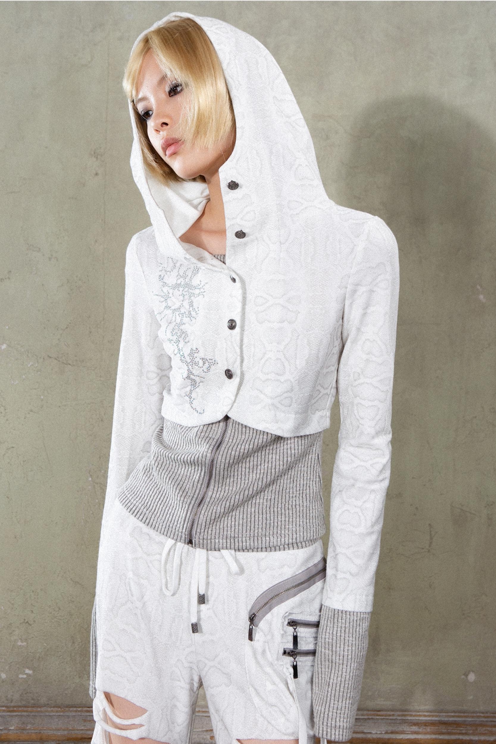 Sweat à capuche Crotped Crystal Crystal