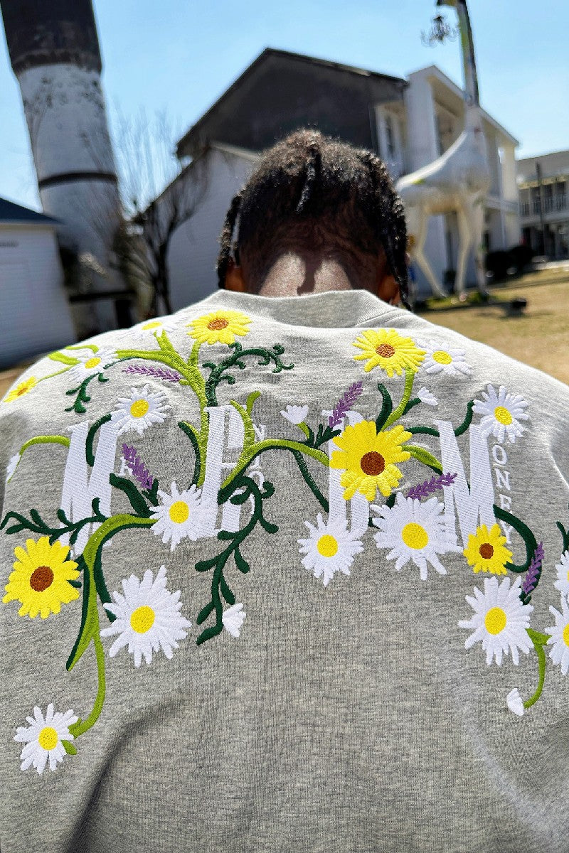 Flowers Logo Embroidered Tee - chiclara