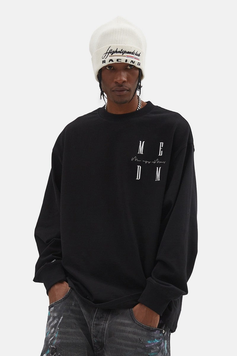 Basic Long Sleeve Tee with Logo - chiclara