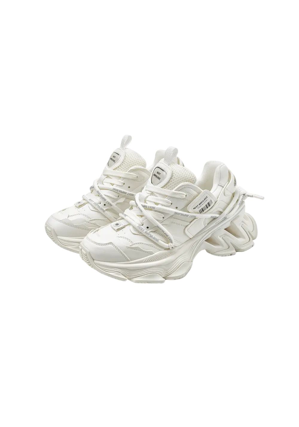 Black Impulse Layered Dad Sneakers