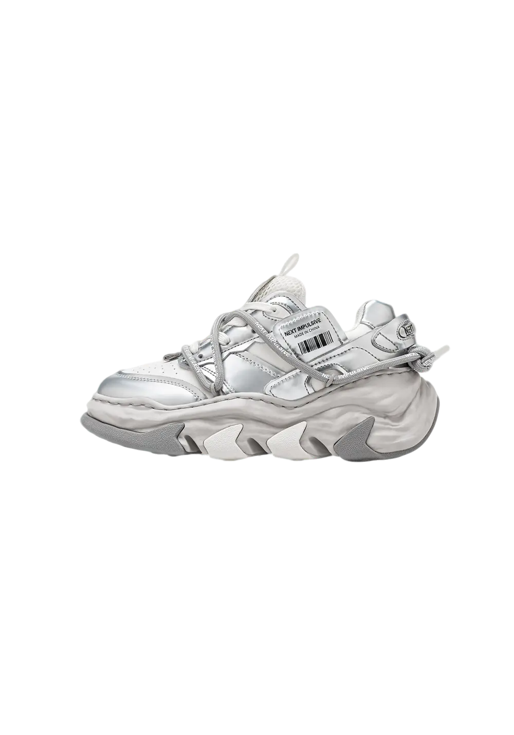 Black Dissolve Panel Platform Sneakers