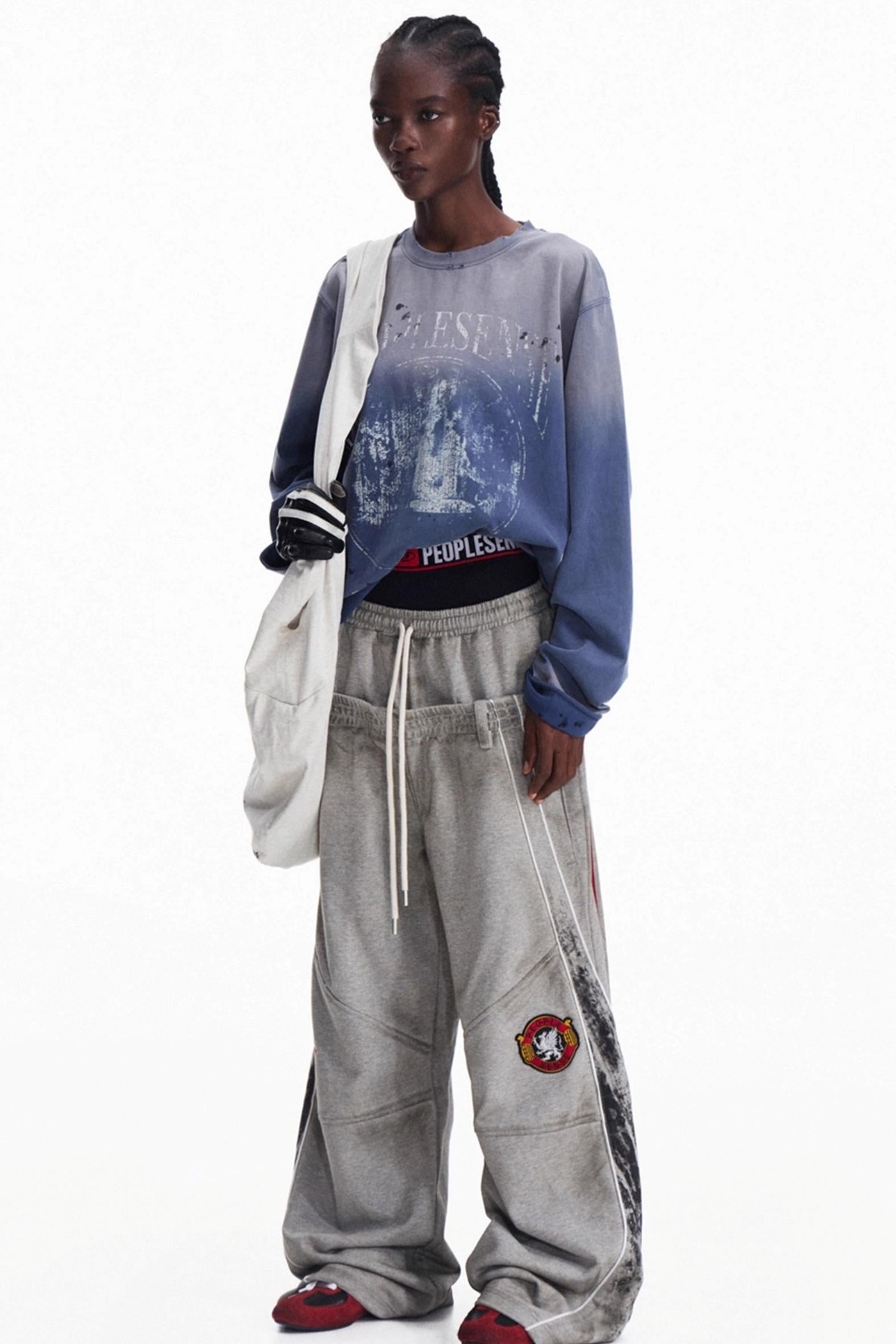 Men's Vintage Gradient Pullover Sweatshirt