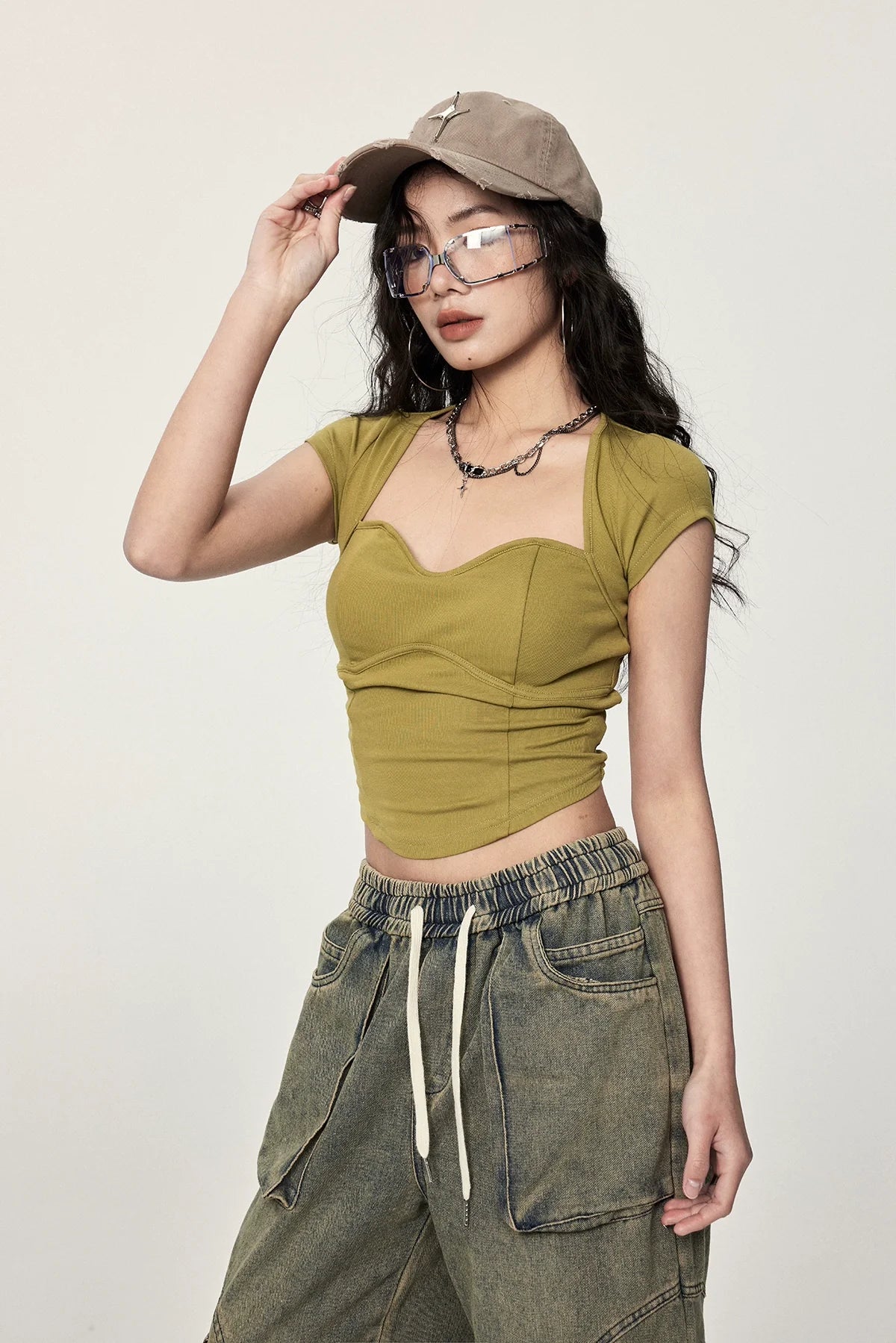 Twisted Open Back Crop Top