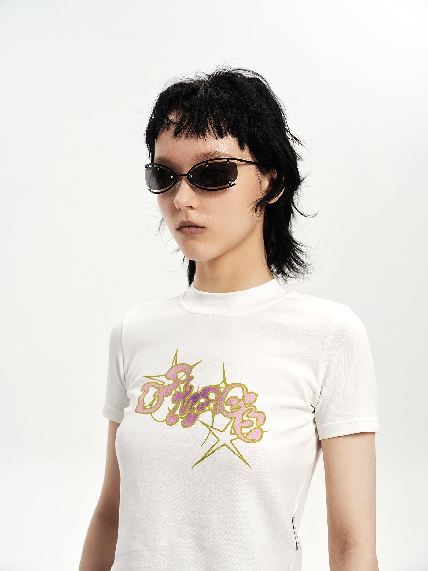 Exposed-Screw Open-Rim Metal Sunglasses - view 7