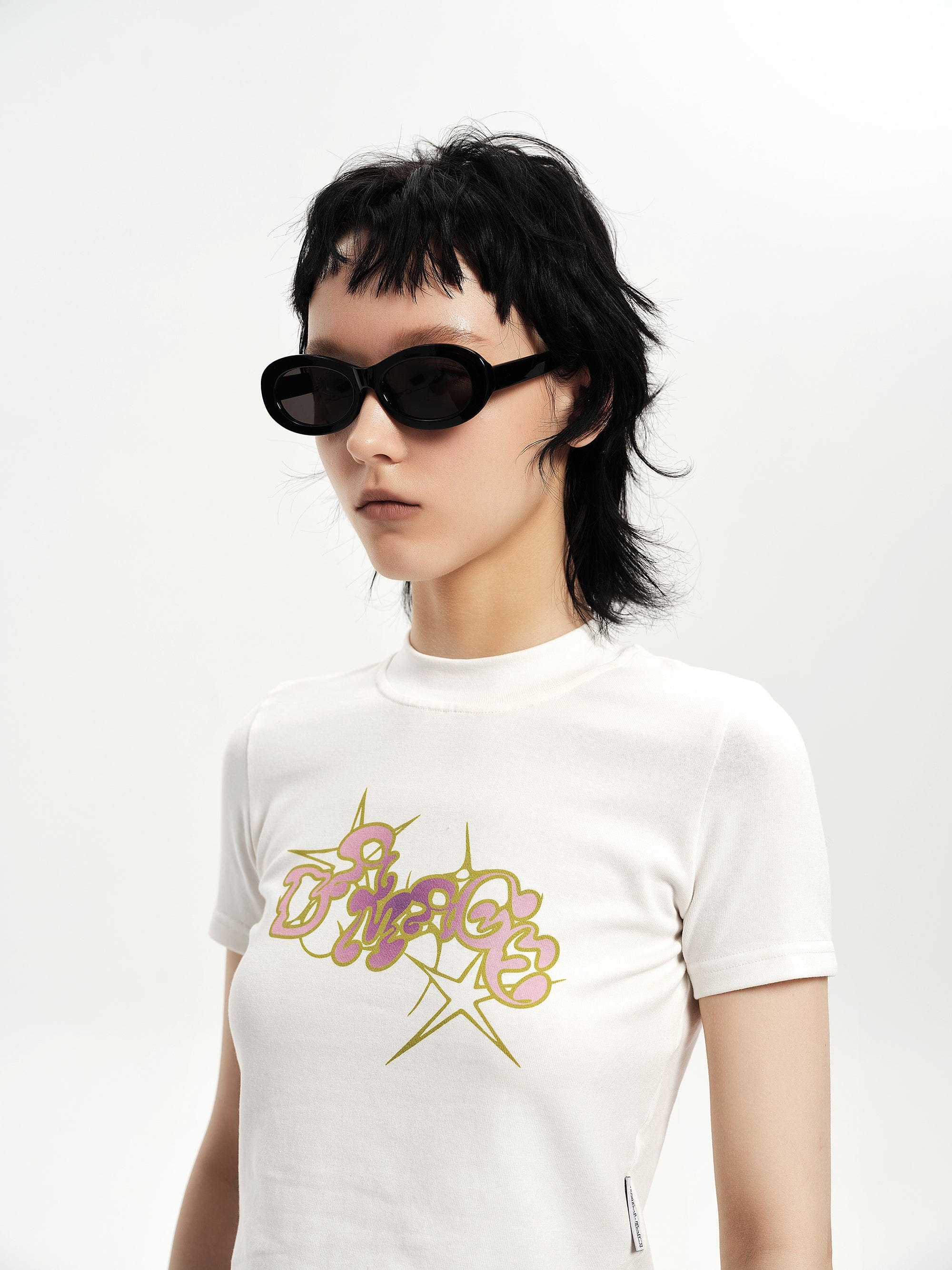 Chunky Narrow Oval Sunglasses - view 5