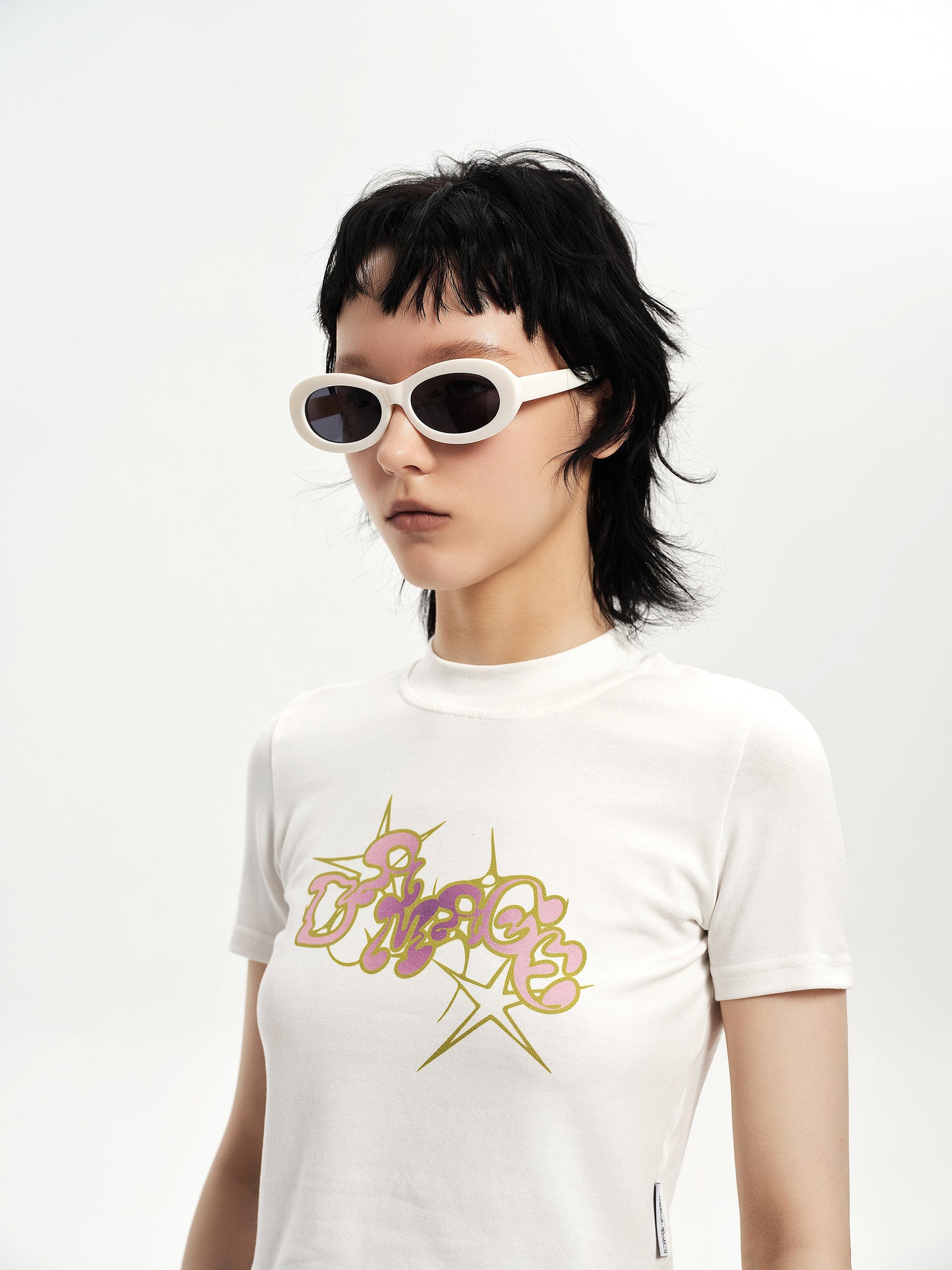 Chunky Narrow Oval Sunglasses - view 6