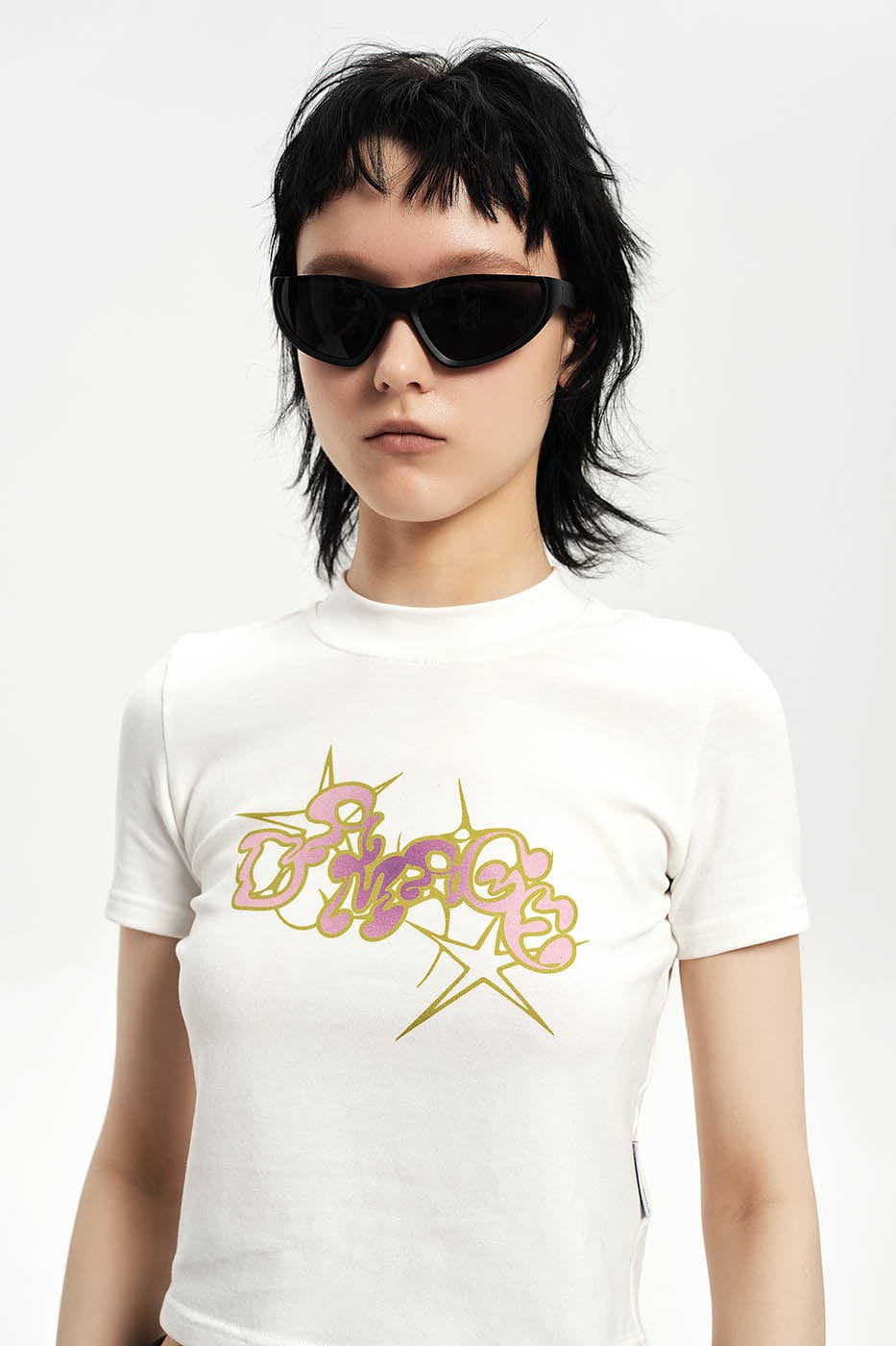 Color-Block Racing Cat-Eye Sunglasses - view 8