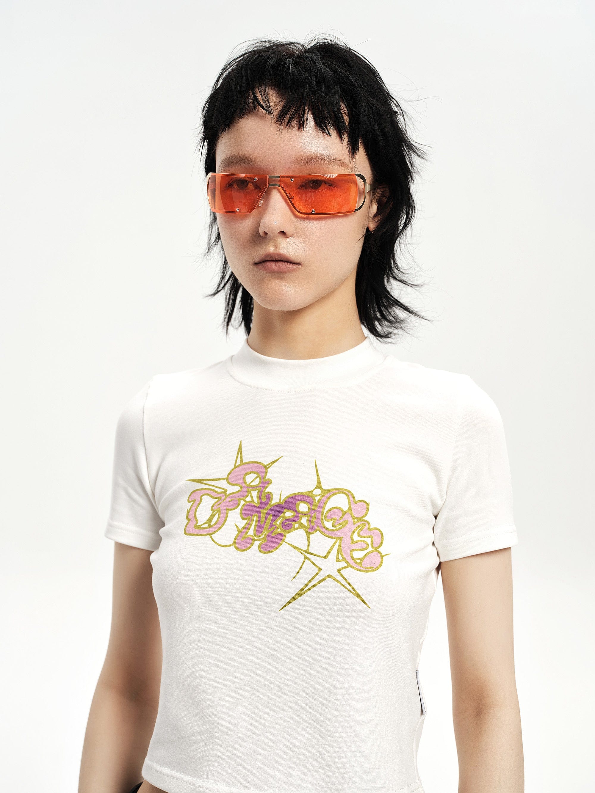 Rivet-Temple Narrow Square Sunglasses - view 9