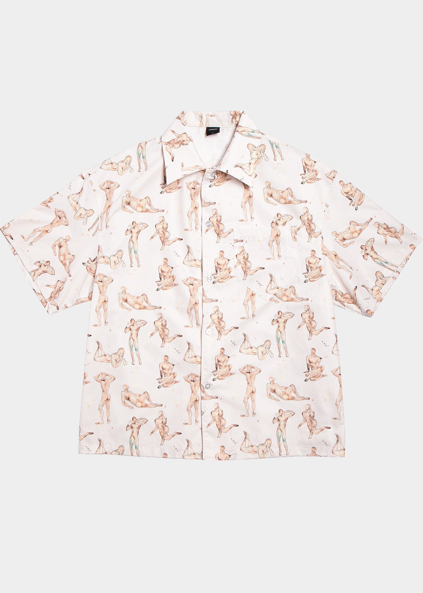 Figure Imprimer Camp Collar Shirt