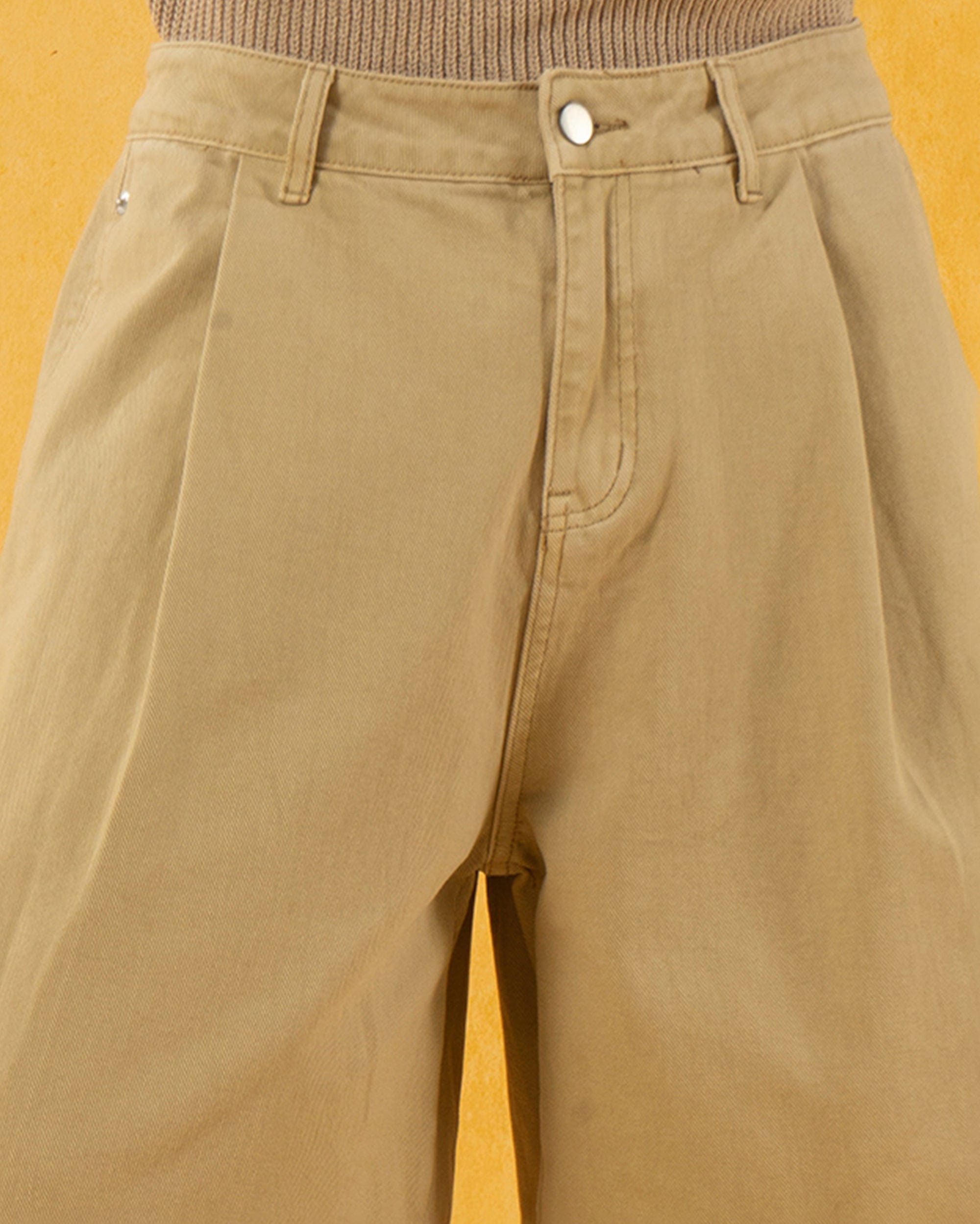 Classic Rivet Wide Leg Knee-Length Shorts