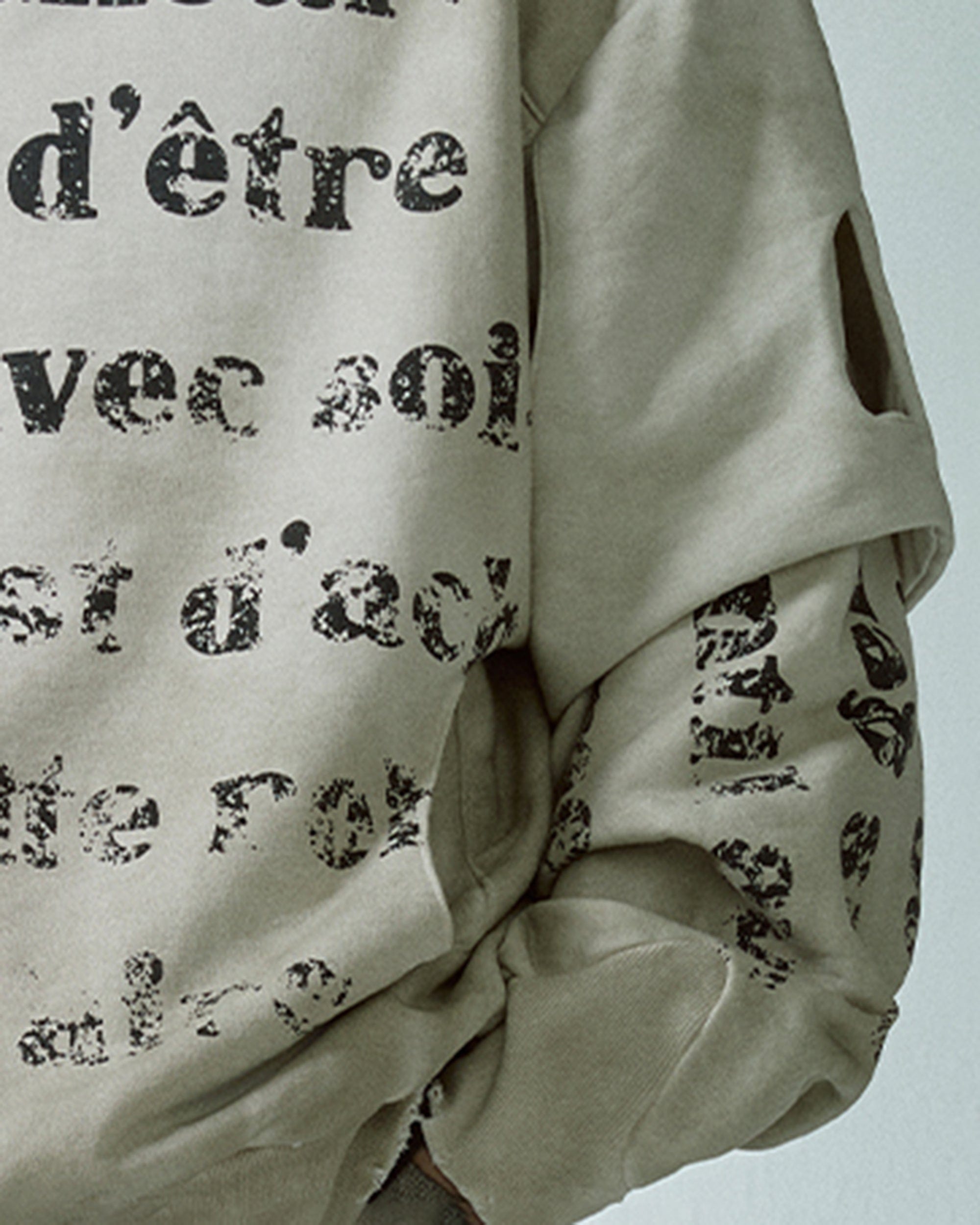 Französischer Text Vintage Hoodie