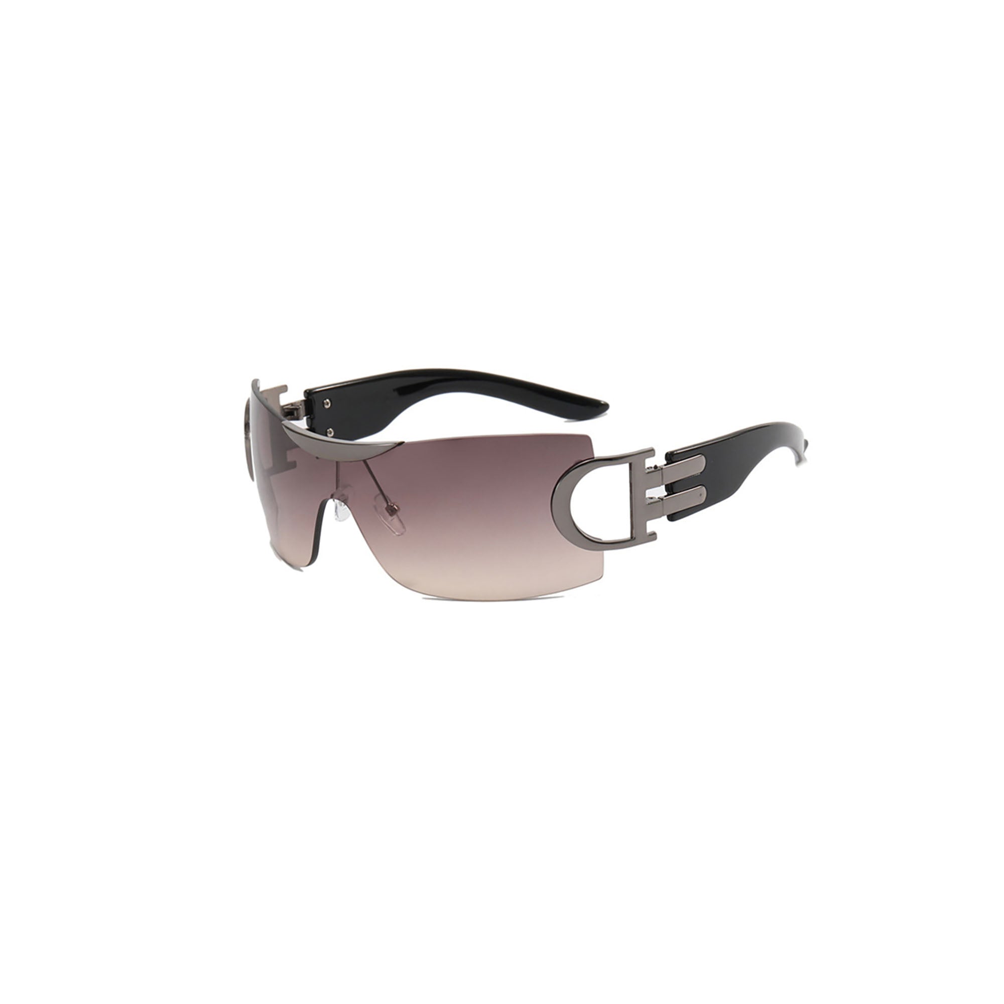 Sculpted Shield Wraparound Sunglasses - view 3